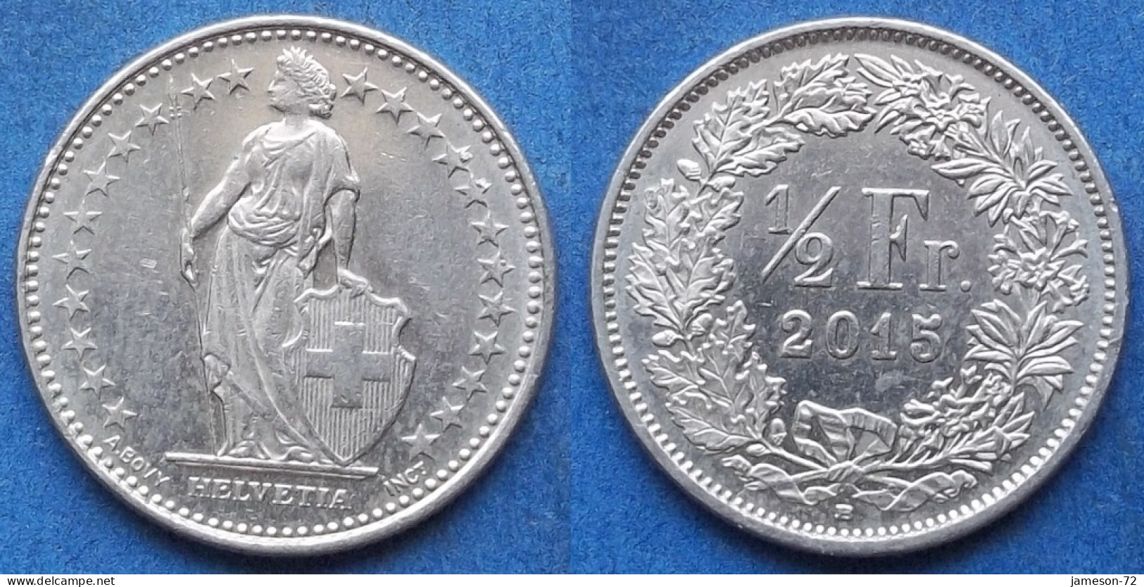 SWITZERLAND - 1/2 Franc 2015 B KM# 23a.3 Confoederatio Helvetica - Edelweiss Coins - Autres & Non Classés