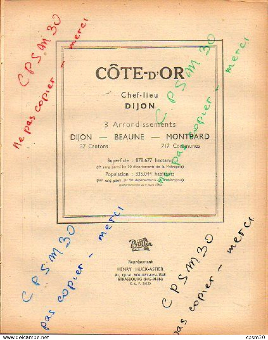 ANNUAIRE - 21 - Département Cote D'Or - Année 1947 - édition Didot-Bottin - 150 Pages - Telefoonboeken