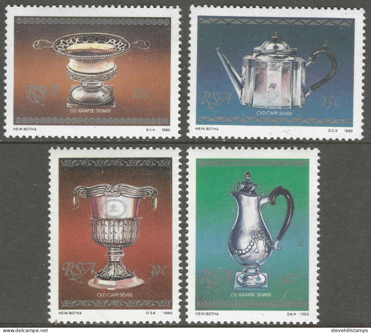 South Africa. 1985 Cape Silverware. MH Complete Set. SG 590-593 - Nuovi