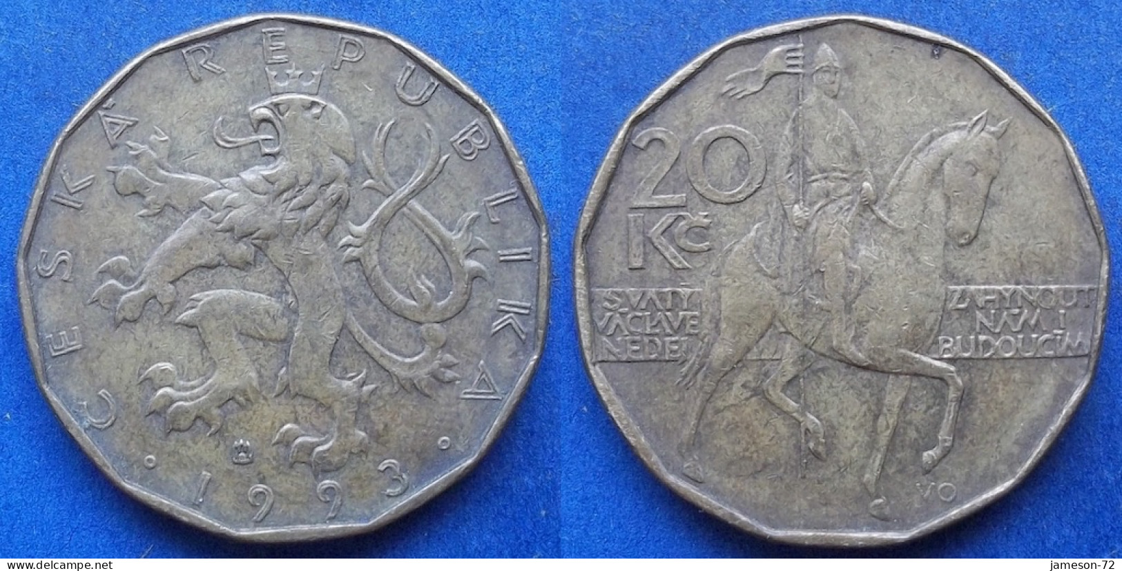 CZECH REPUBLIC - 20 Korun 1993 "St Wenceslas" KM# 5 Republic (1993) - Edelweiss Coins - Repubblica Ceca