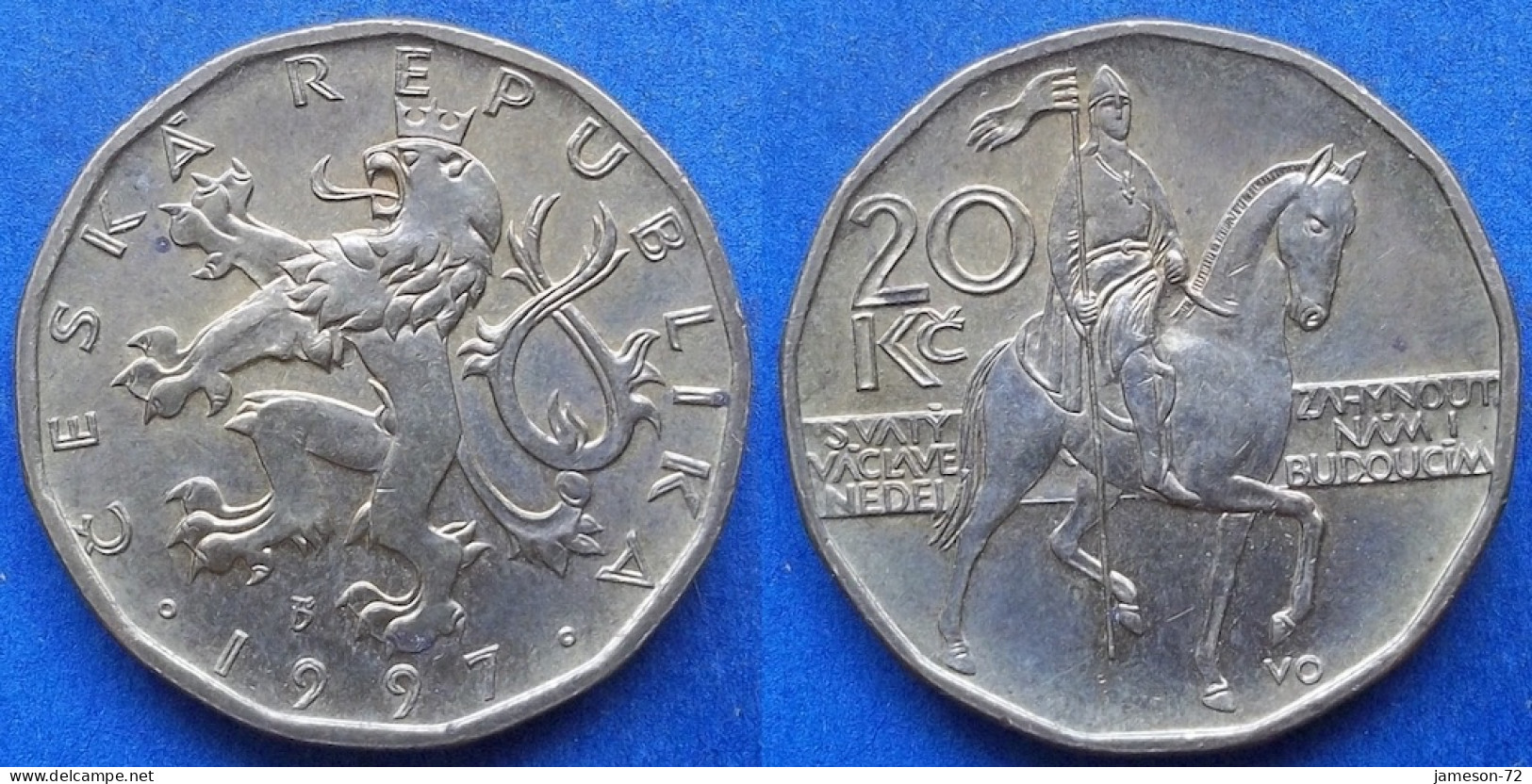 CZECH REPUBLIC - 20 Korun 1997 "St Wenceslas" KM# 5 Republic (1993) - Edelweiss Coins - Tsjechië