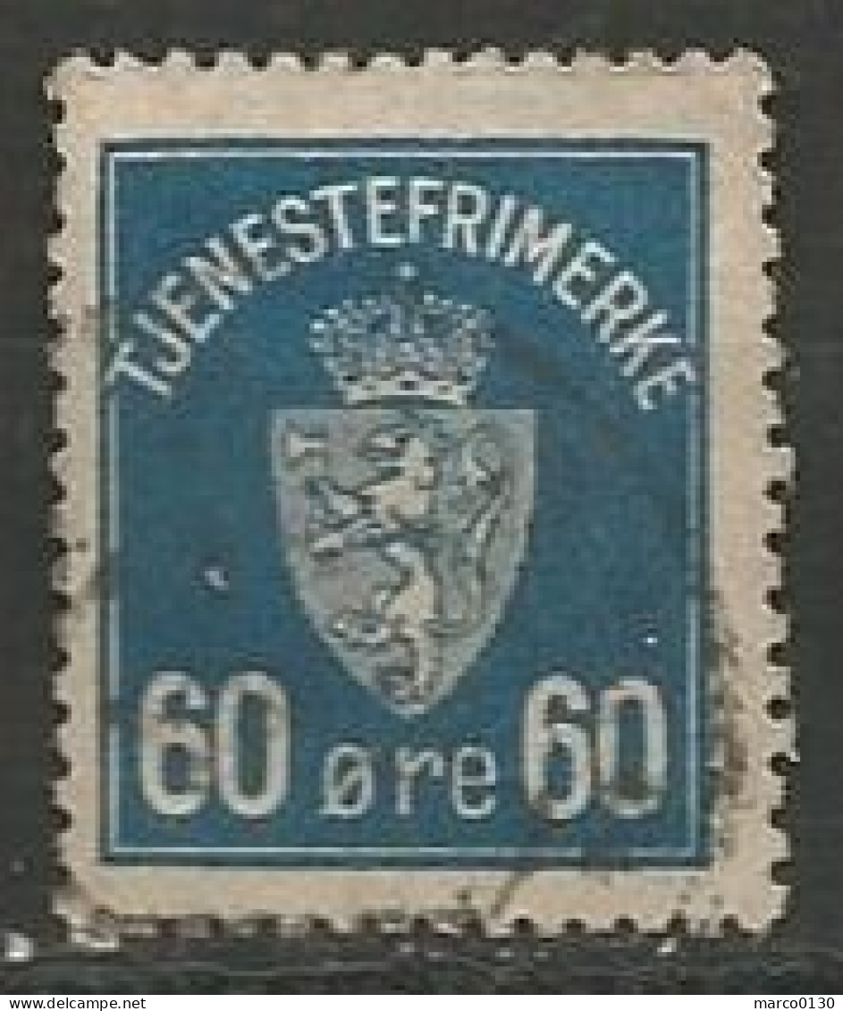 NORVEGE / DE SERVICE N° 7 OBLITERE - Dienstmarken