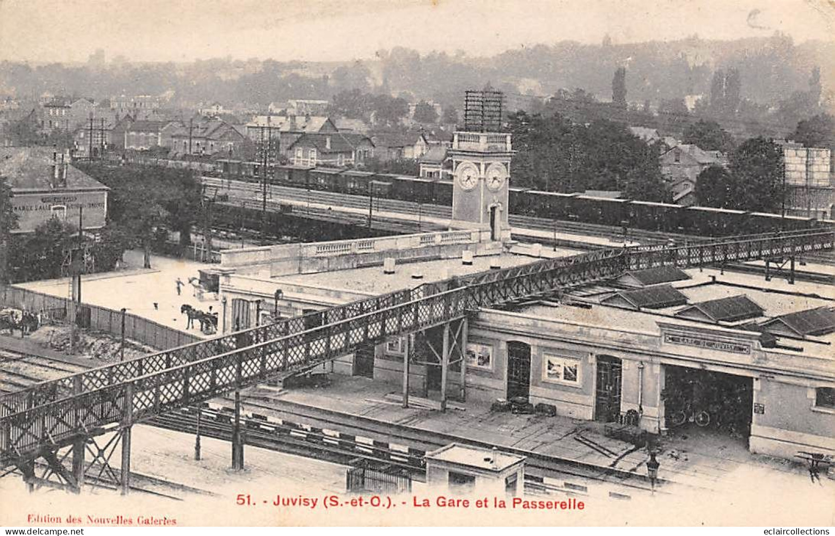 Juvisy Sur Orge           91           La Gare Et La Paserelle    N° 51      (voir Scan) - Juvisy-sur-Orge
