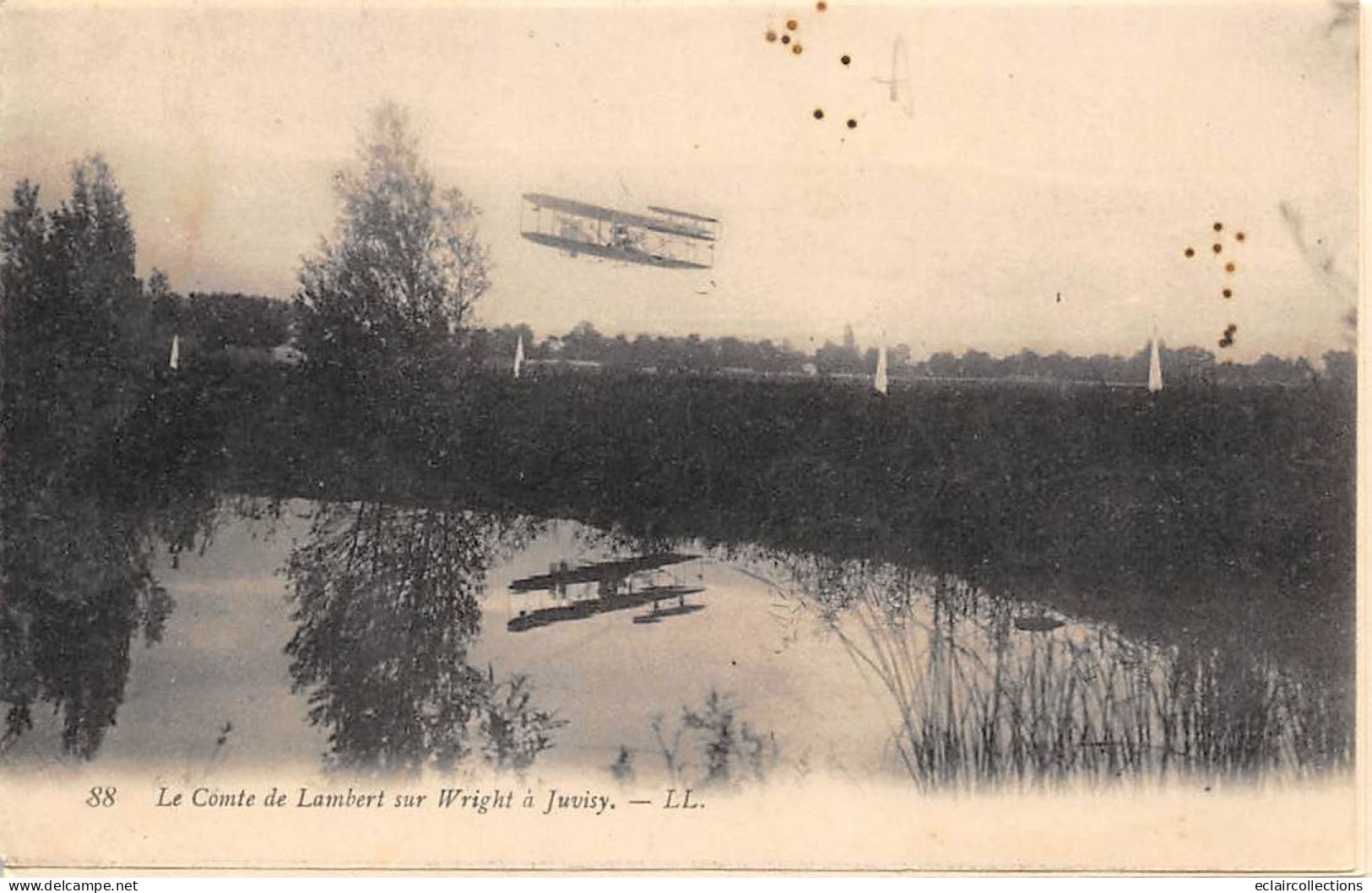 Juvisy Sur Orge            91         Aviation.. Le Comte De Lambert Sur Wright    -  Décollée     (voir Scan) - Juvisy-sur-Orge