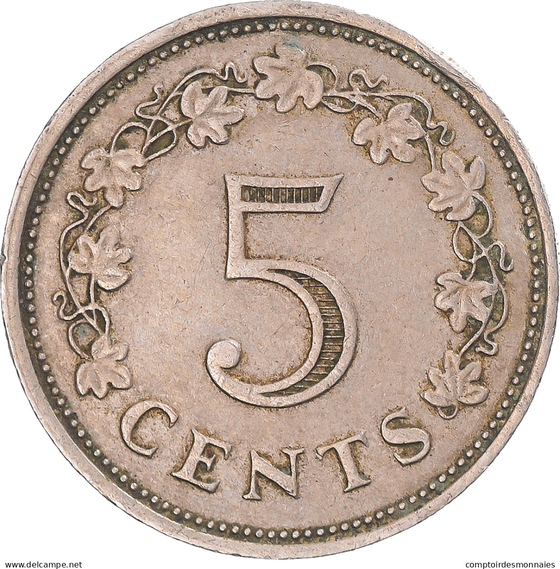 Monnaie, Malte, 5 Cents, 1972 - Malta