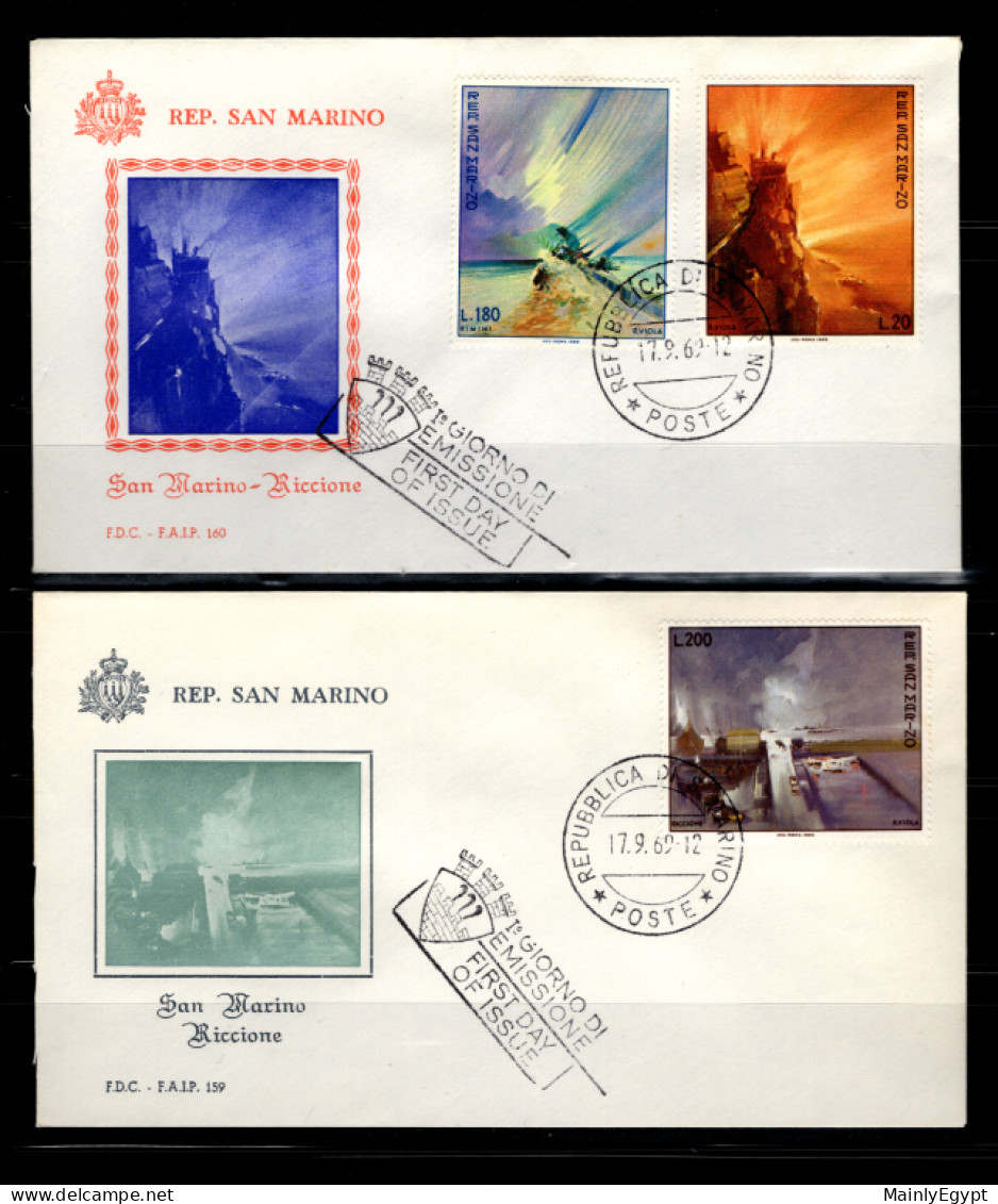 SAN MARINO - 1969 2 X FDC - Mi.936-938, Stamp Exhibition (BB041) - Cartas & Documentos