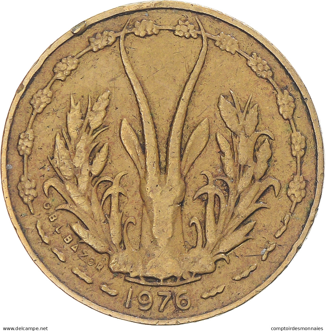 Monnaie, Communauté économique Des États De L'Afrique De L'Ouest, 5 Francs - Elfenbeinküste