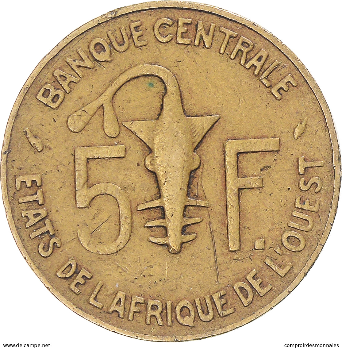 Monnaie, Communauté économique Des États De L'Afrique De L'Ouest, 5 Francs - Ivory Coast