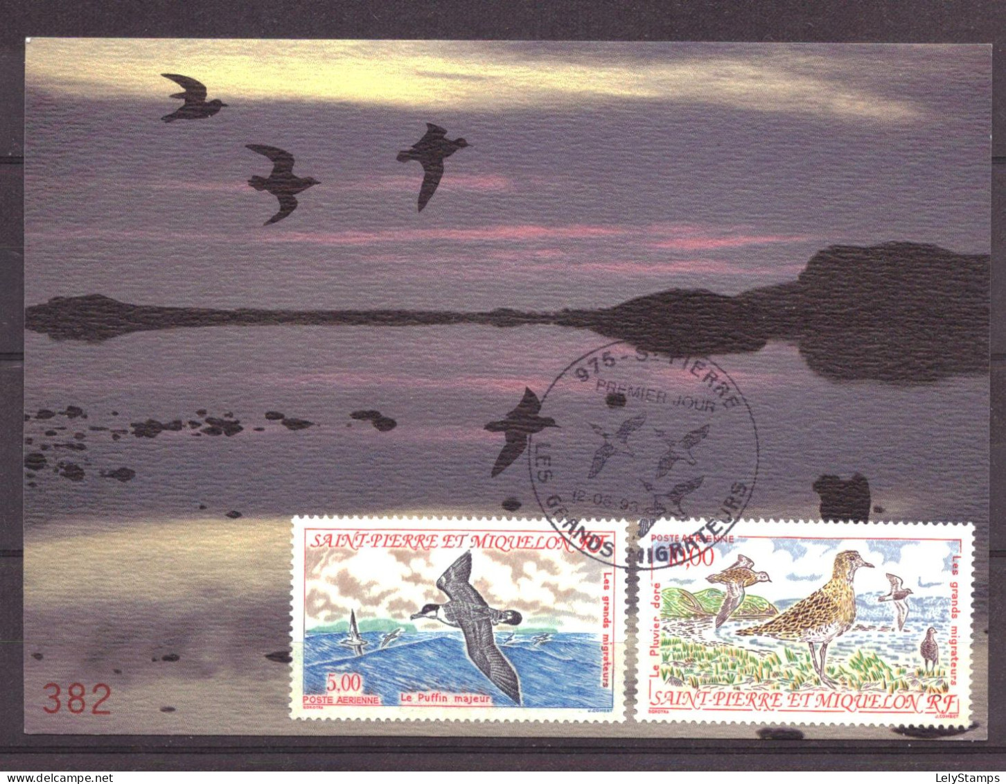 Saint-Pierre En Miquelon 654 & 655 FDC Birds Animals Nature (1993) - Cartes-maximum