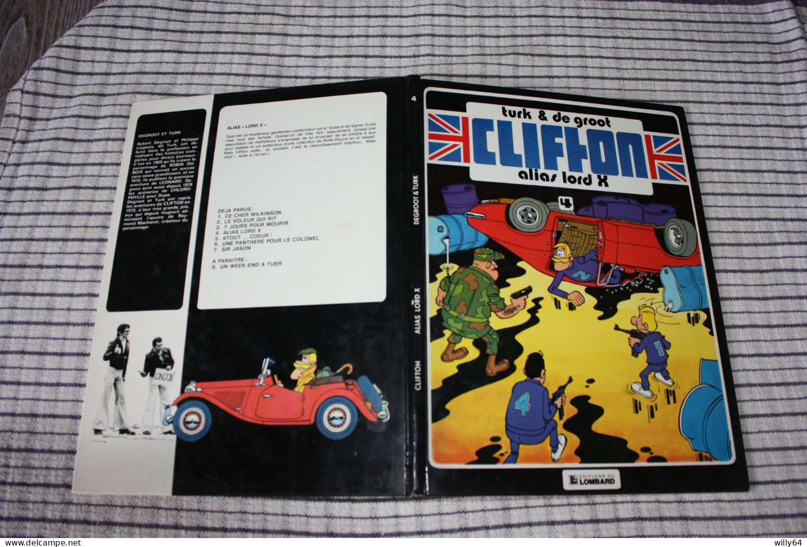 CLIFTON Turk & De Groot T4   " Alias Lord X "    Editions Du LOMBARD   TBE - Clifton