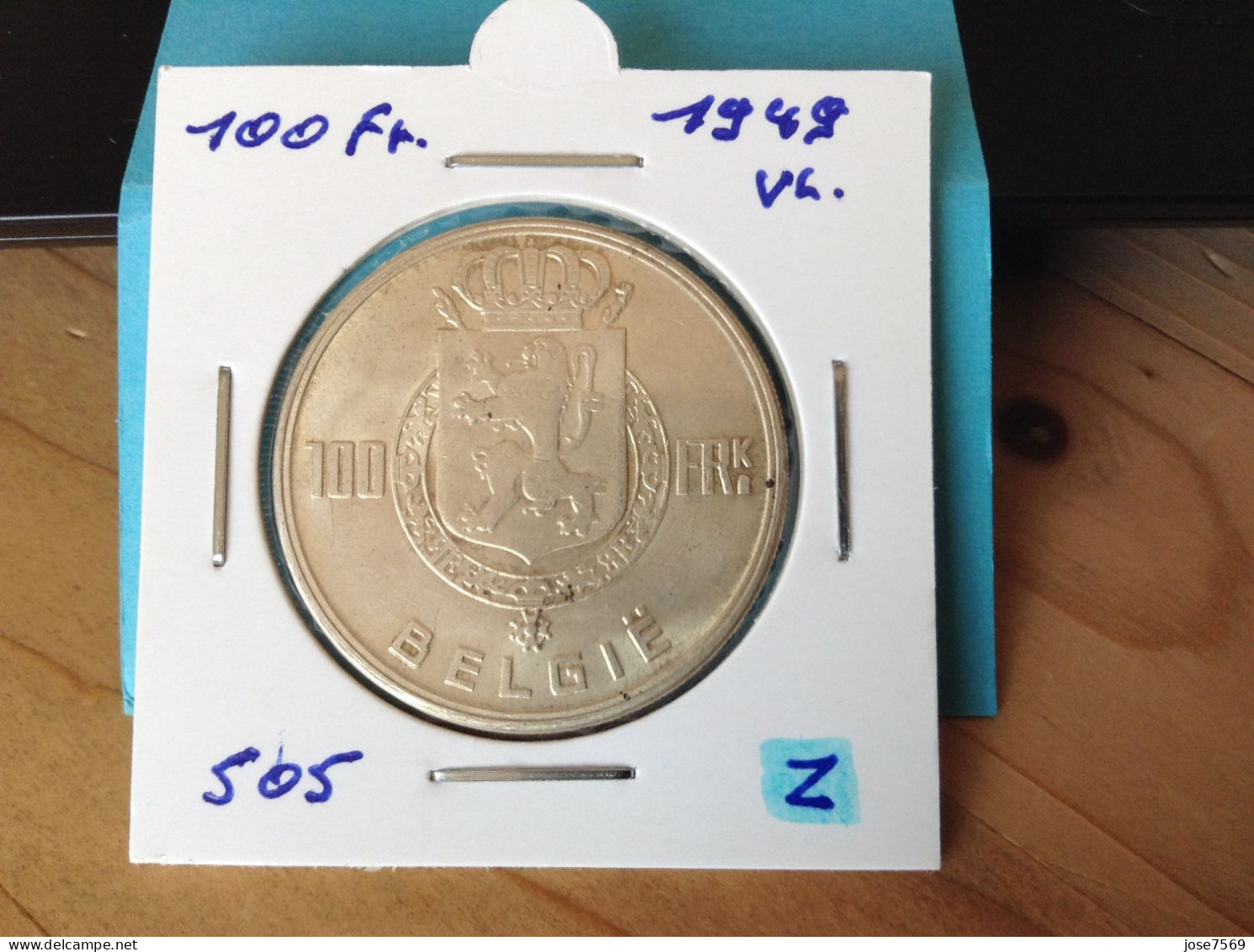 België Prins Karel 100 Frank 1949 Vl. Zilver (Morin 505) - 100 Francs