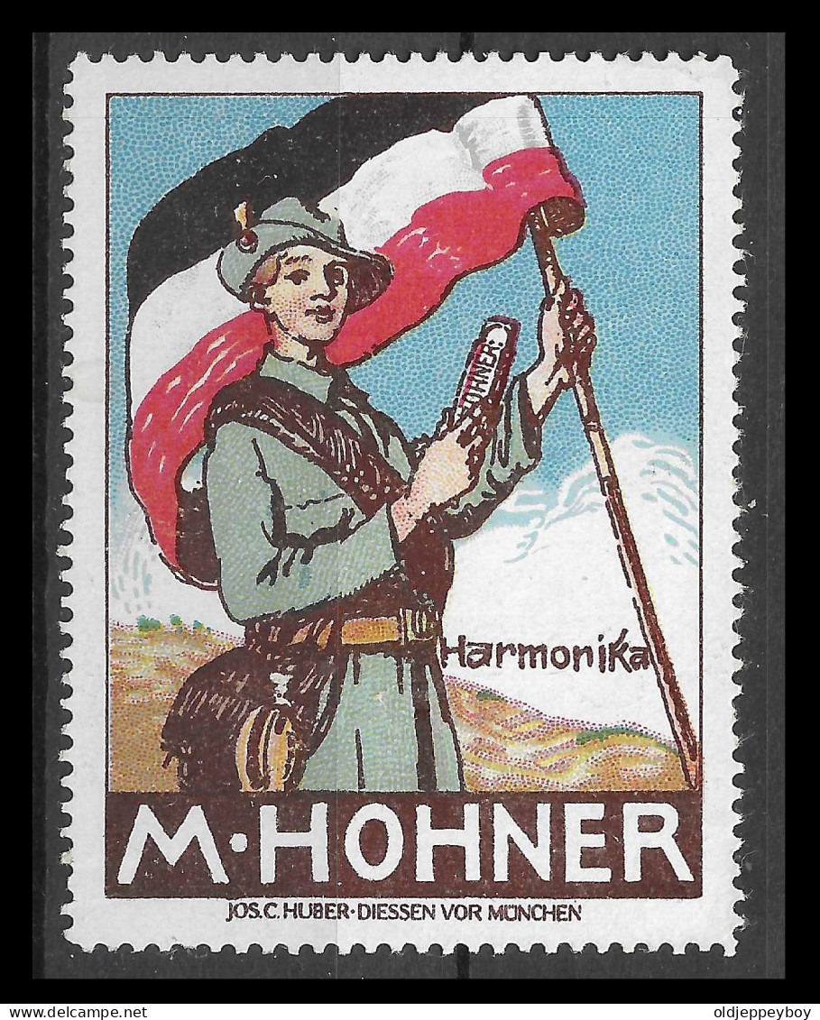 GERMANY  VIGNETTE Erinnofili Reklamemarke HARMONIKA M.HOHNER DIESSEN VOR MUNCHEN - Guerre Mondiale (Première)