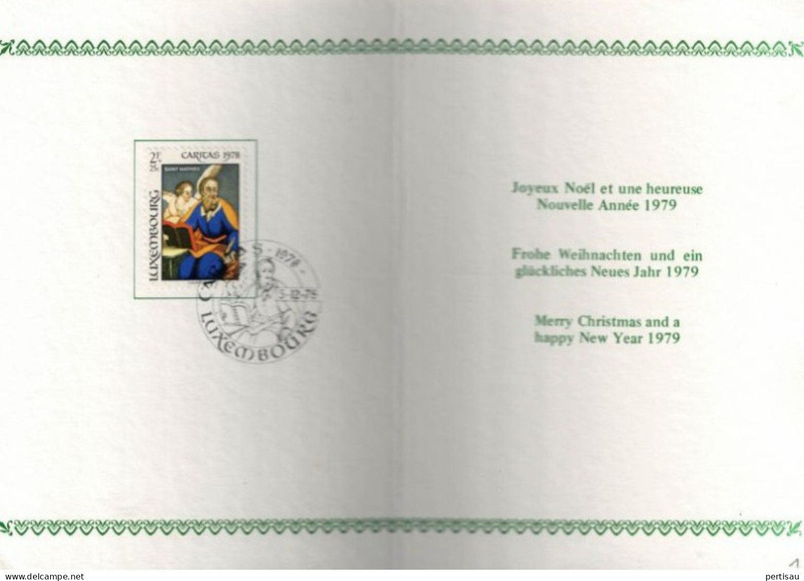 Carte  Joyeux Noel Et Heureuse Annee 1979 Met Speciale Afstempeling 1978 - Herdenkingskaarten