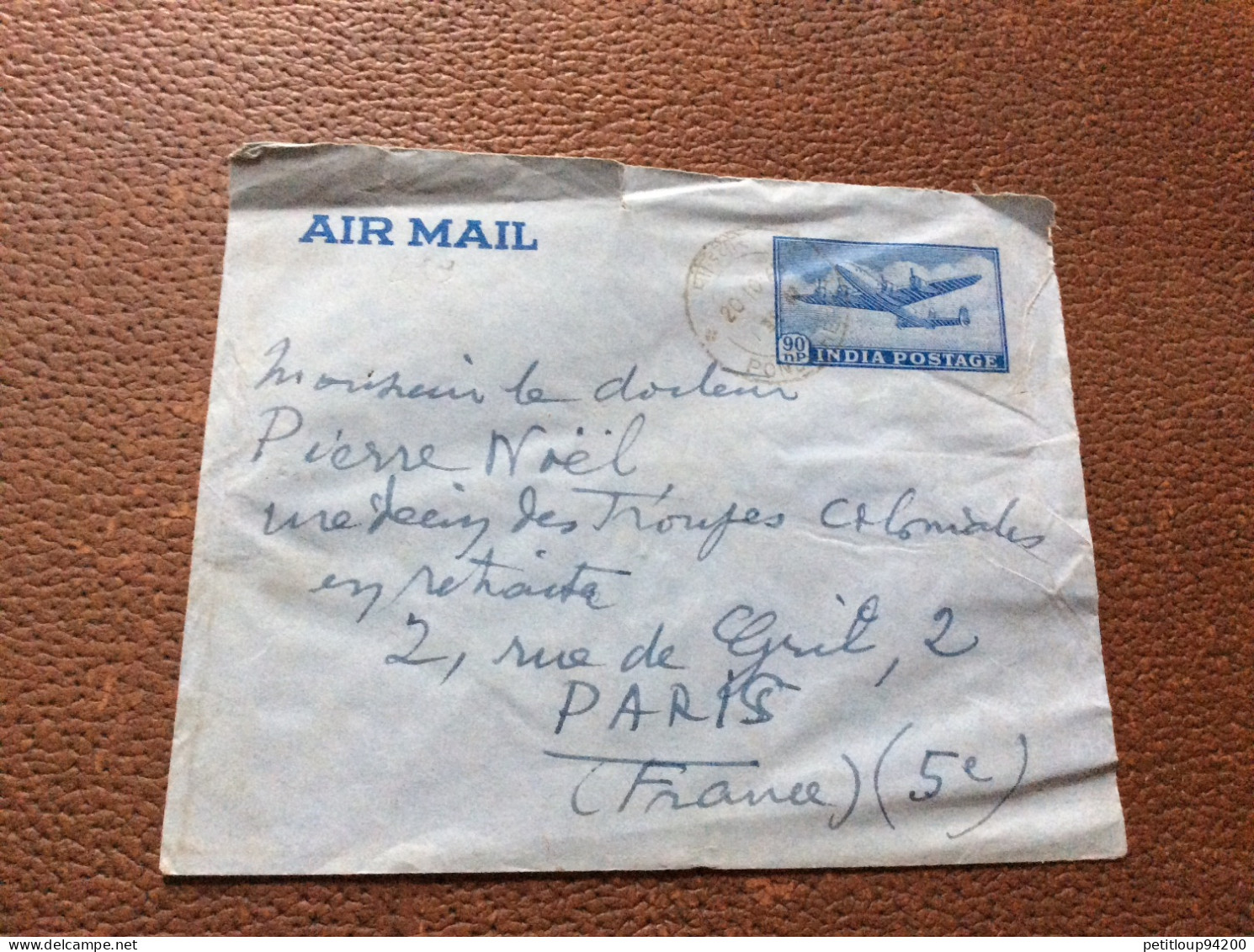 ** POSTE AÉRIENNE  Inde 378 - Airmail