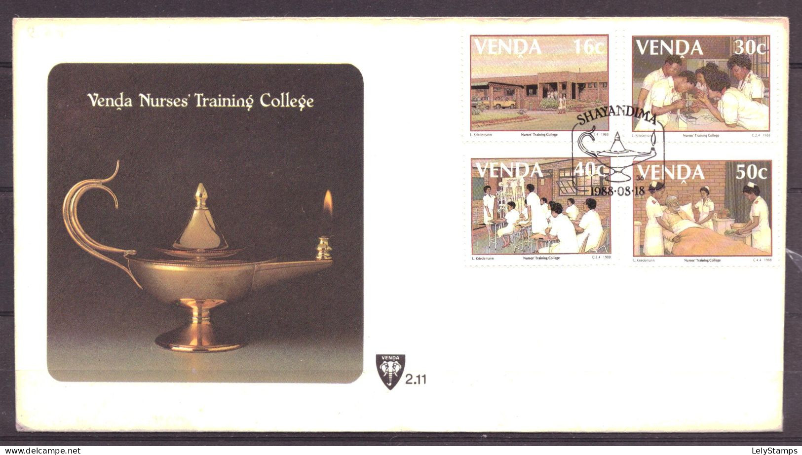 Venda 175 T/m 178 FDC Unwritten Nurse Training (1988) - Venda