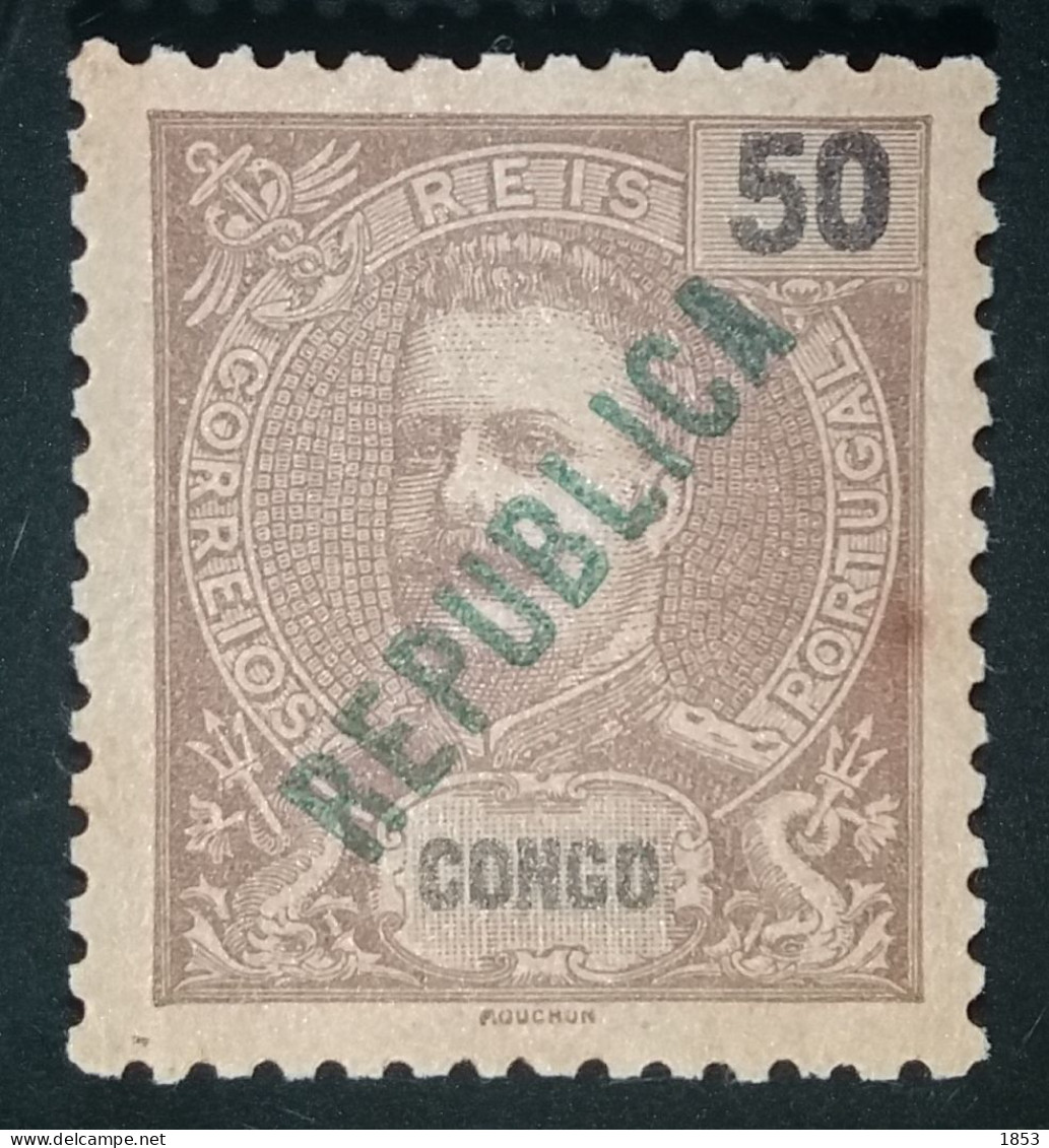 CONGO - 1914 - D.CARLOS I, COM SOBRECARGA "REPUBLICA" - CE115 - Portugiesisch-Kongo