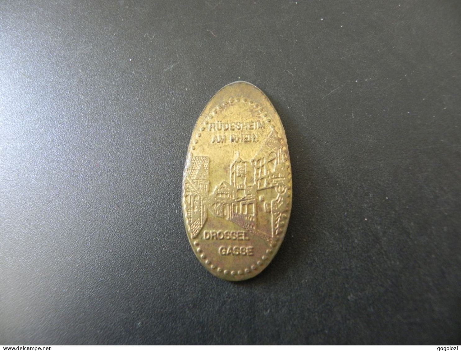 Jeton Token - Deutschland - Germany - Elongated 5 Pfennig Coin - Rüdesheim Am Rhein - Drossel Gasse - Monete Allungate (penny Souvenirs)