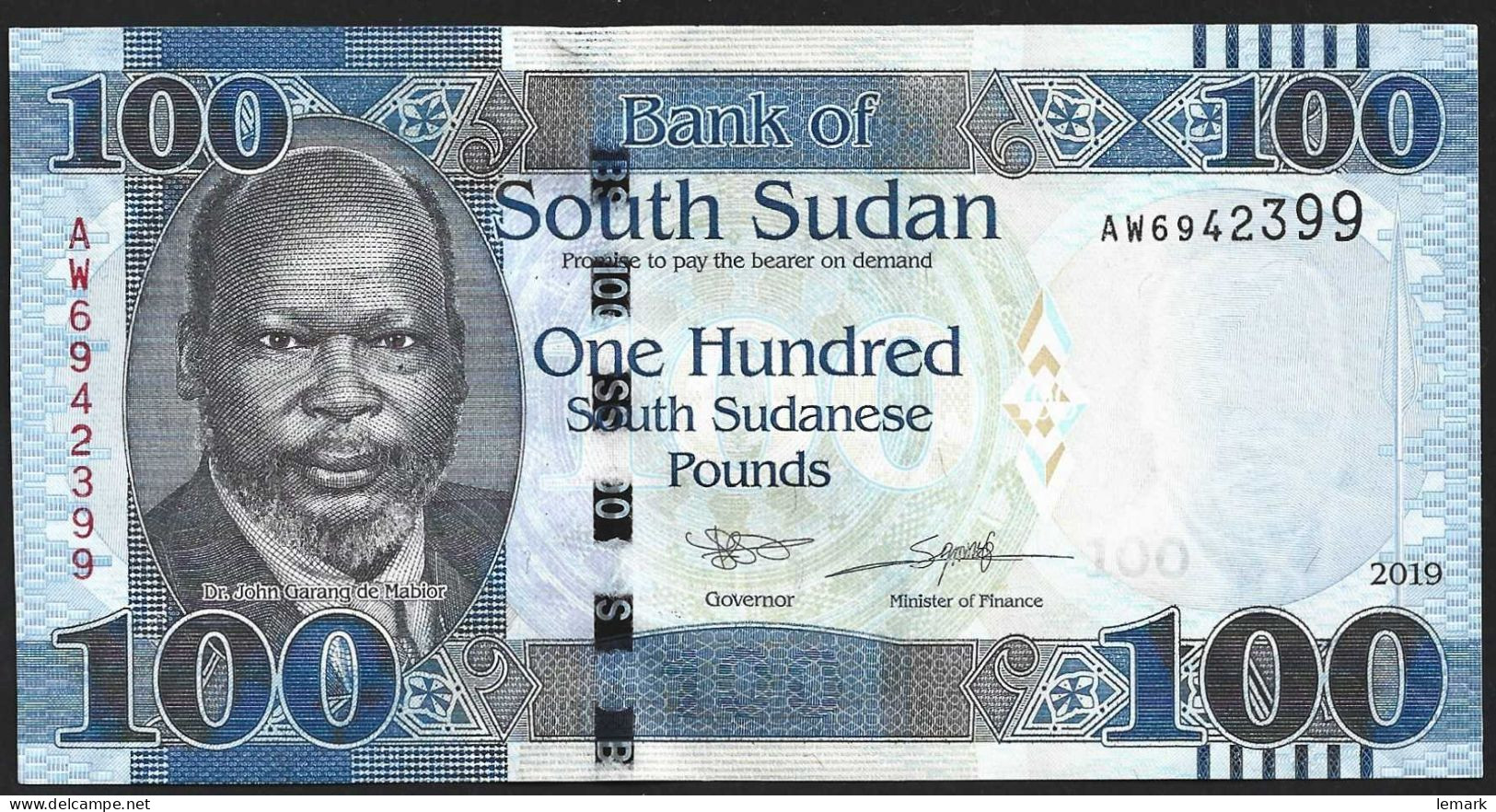 South Sudan 100 Pound 2019 P15d UNC - South Sudan