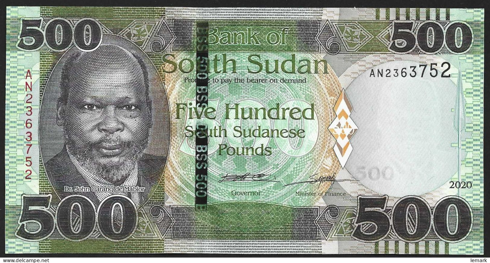 South Sudan 500 Pound 2020 P16b UNC - South Sudan