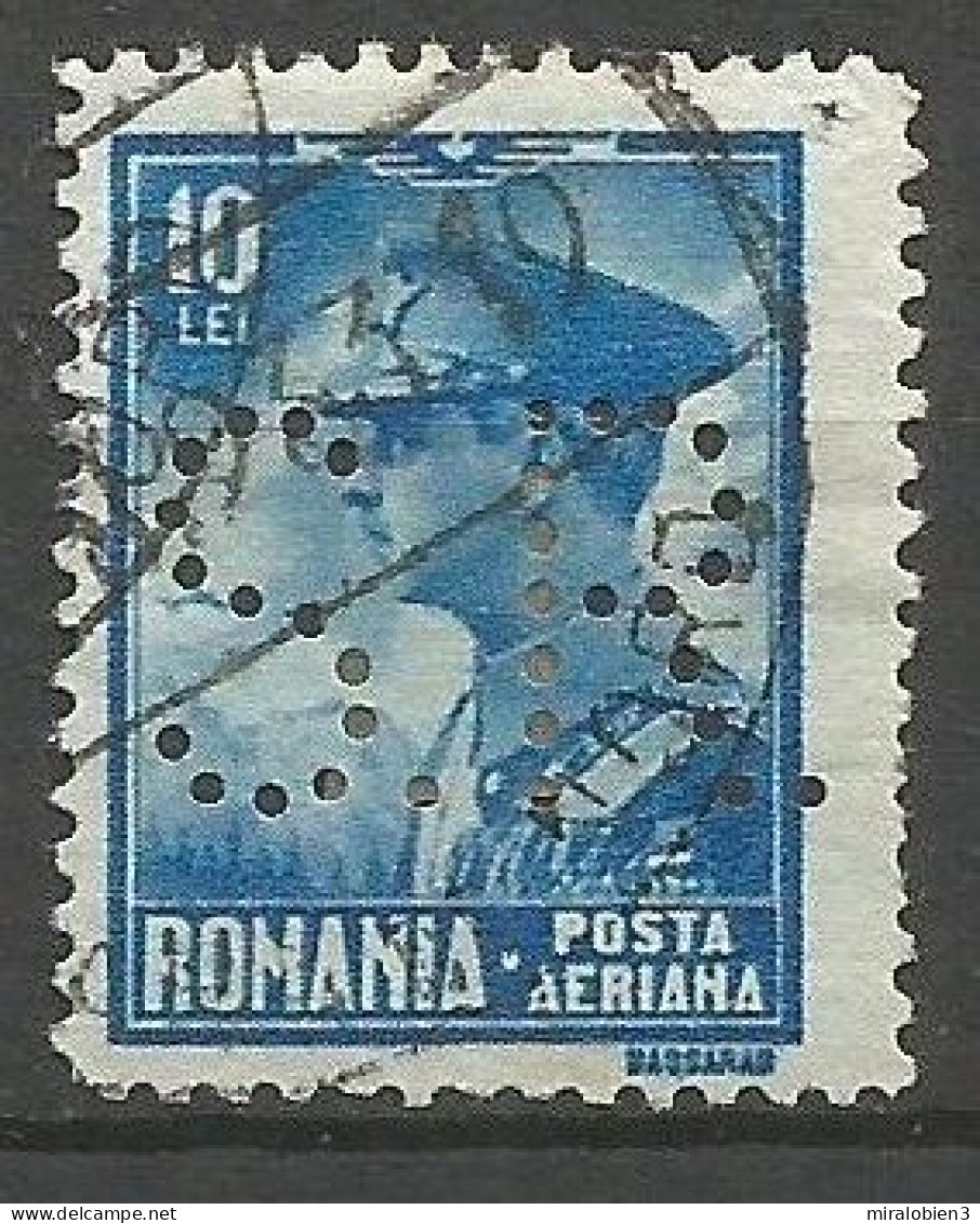 RUMANIA CORREO AEREO PERFORADO YVERT NUM. 10 PERFORE PERFORATED - Gebraucht