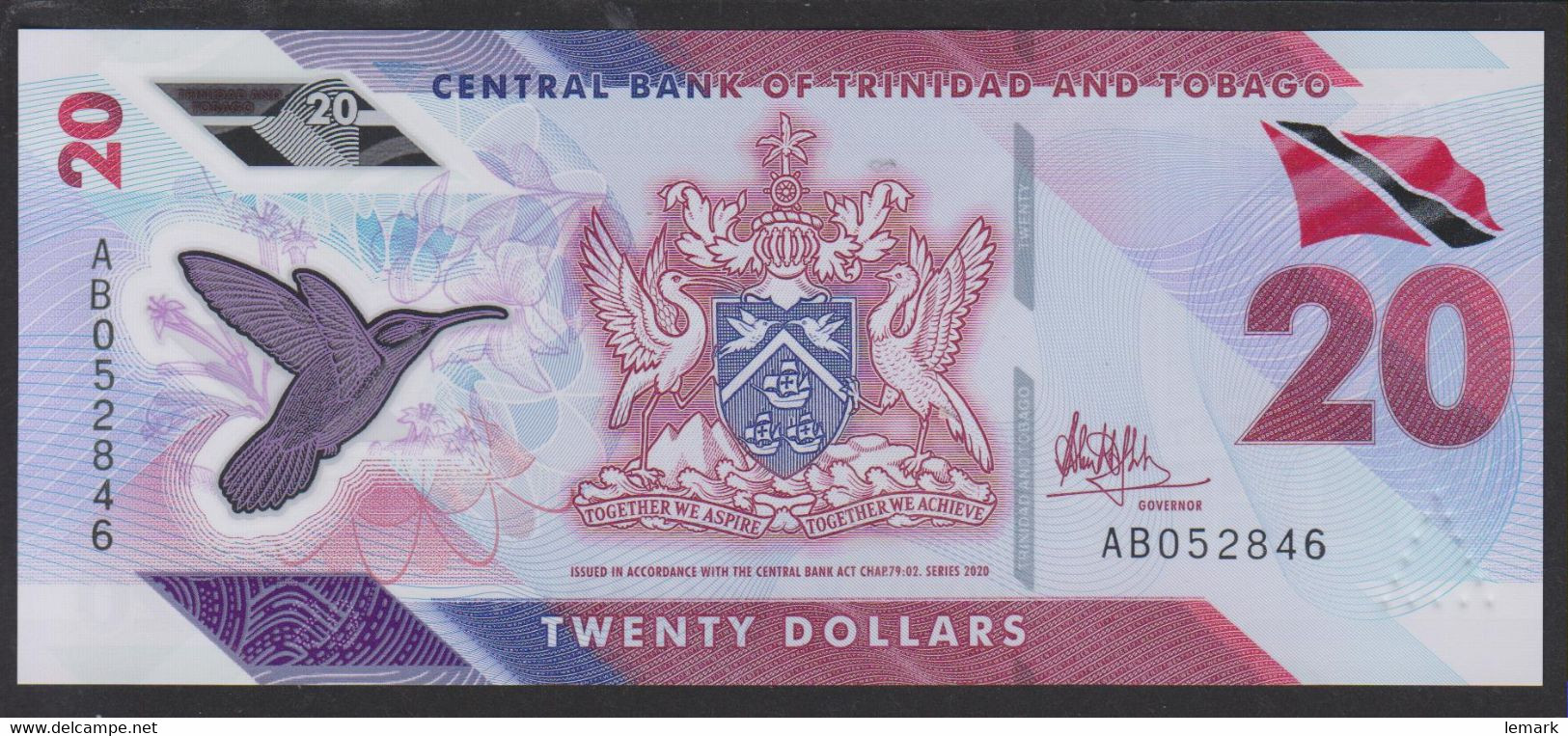 Trinidad & Tobago 20 Dollar 2020 P63 UNC - Trinidad & Tobago