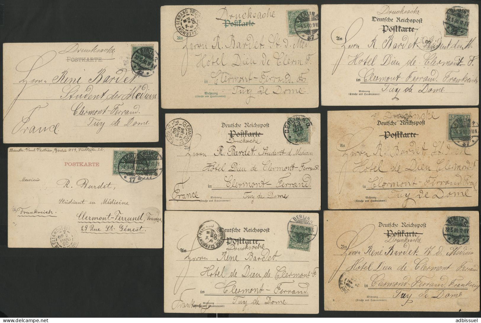 8 Cartes De Berlin Différentes Pour La France En 1900. Voir Description Détaillée - Other & Unclassified
