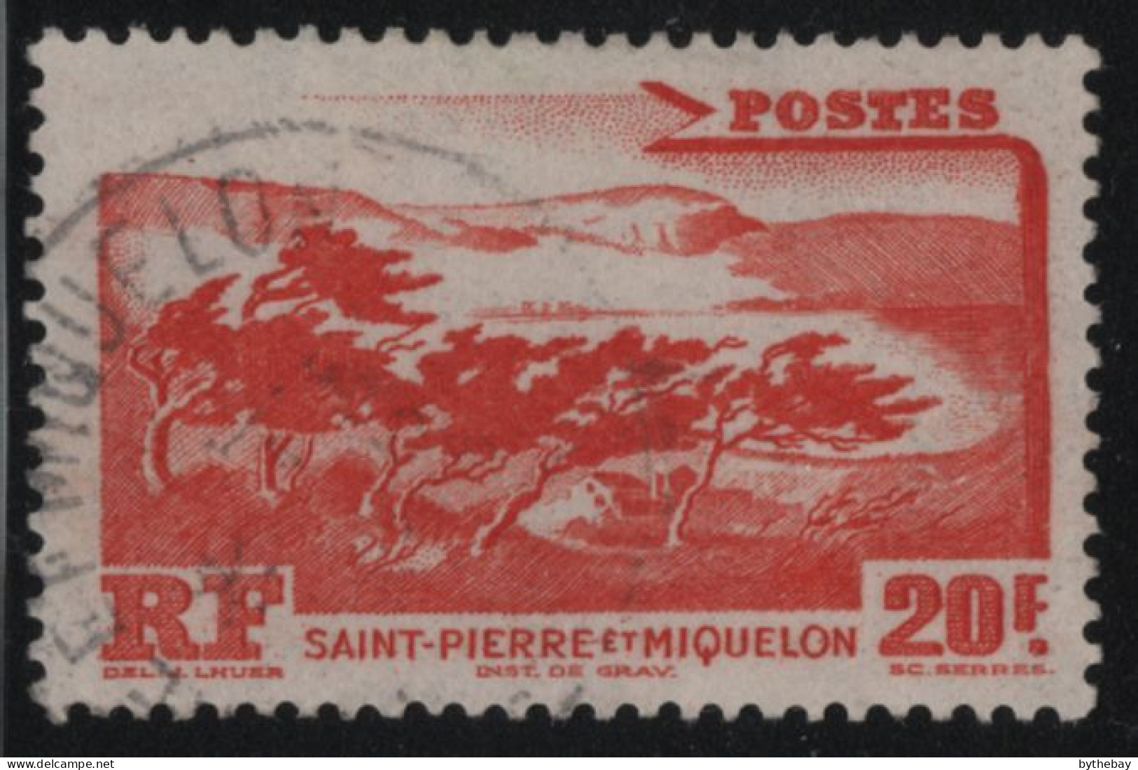 St Pierre Et Miquelon 1947 Used Sc 341 20fr Storm-swept Coast - Usati