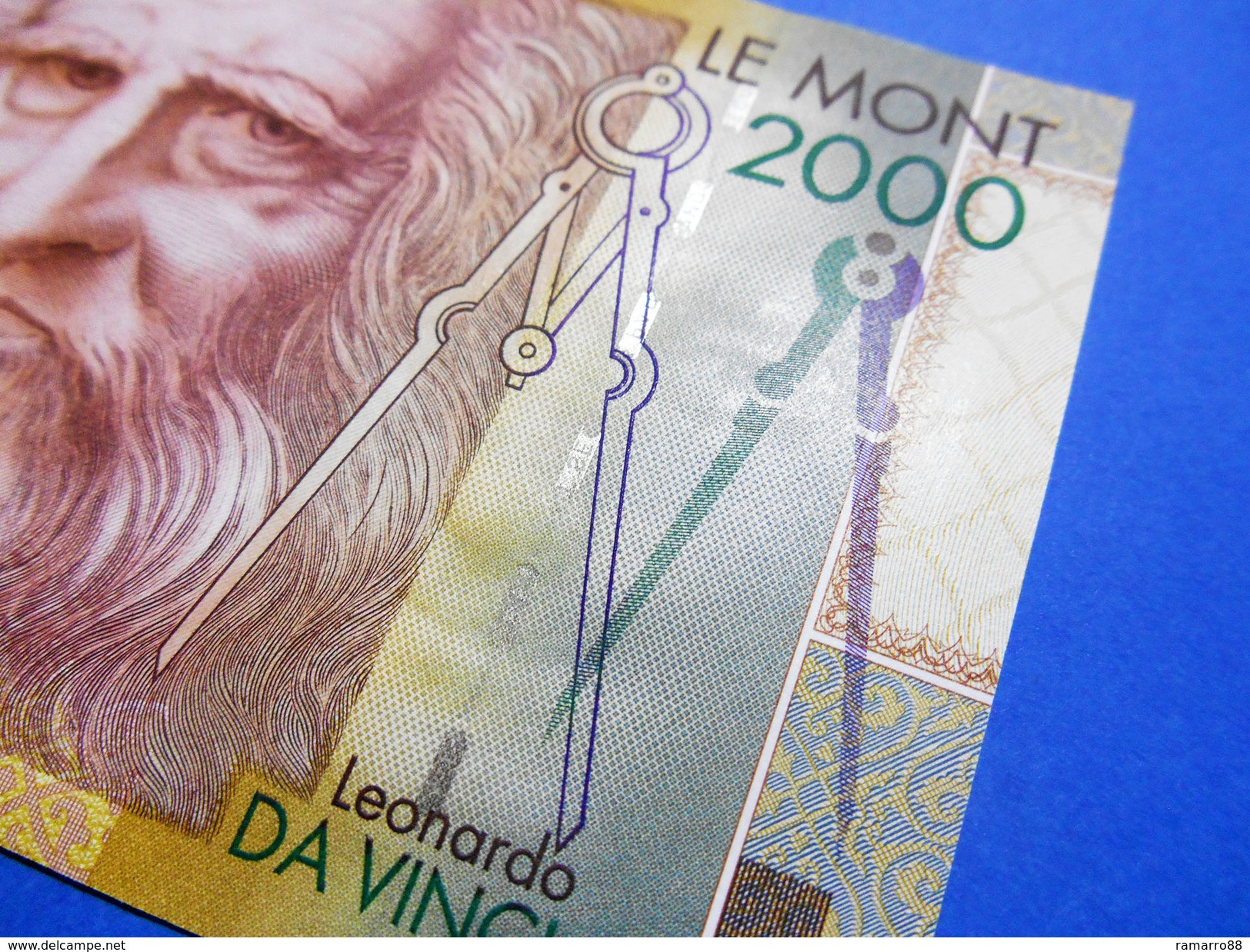 De La Rue Giori - Set of 2 Different Leonardo Da Vinci Without Serial Number Specimen Test Notes Unc