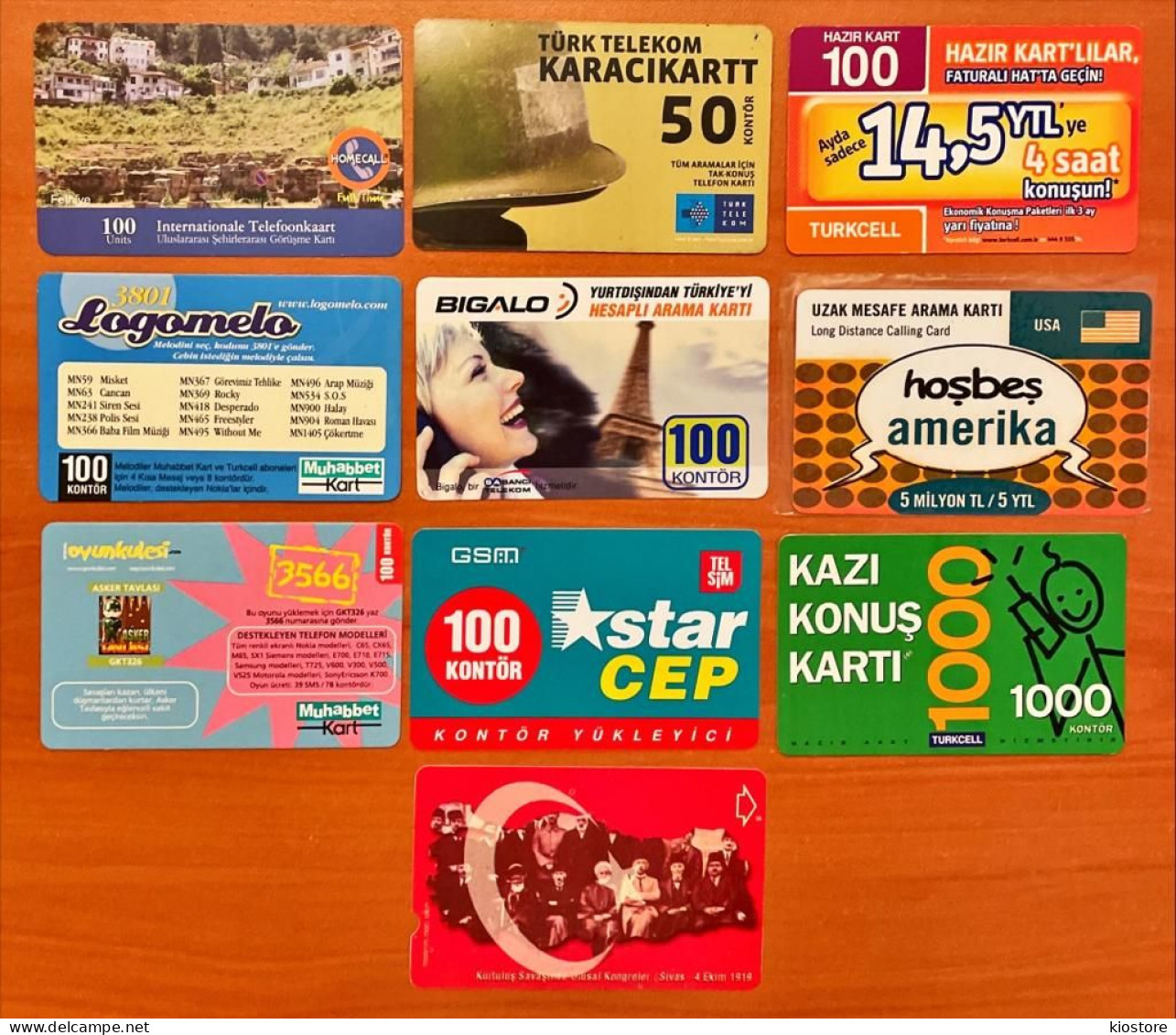 10 Different Phonecards - Telekom-Betreiber