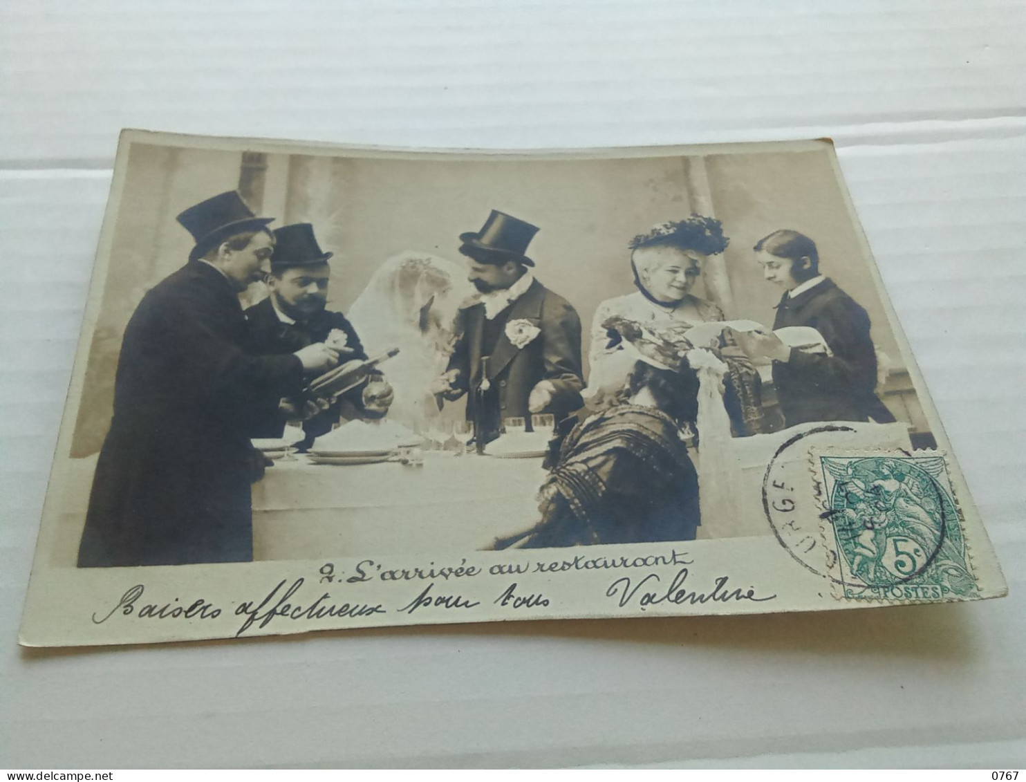 CPA CARTE POSTALE NOCES Photo Série N°2 Un Grand Mariage L Arrivée Au Restaurant Oblitérée 1904 (bazarcollect28) - Noces