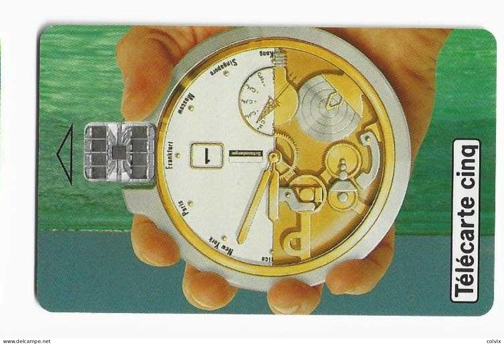 FRANCE TELECARTE 5 UNITES  GN87 SCHLUMBERGER CHRONOMETRE Illustration Christian LEROY NEUVE MINT Date 11/1994 - 5 Eenheden