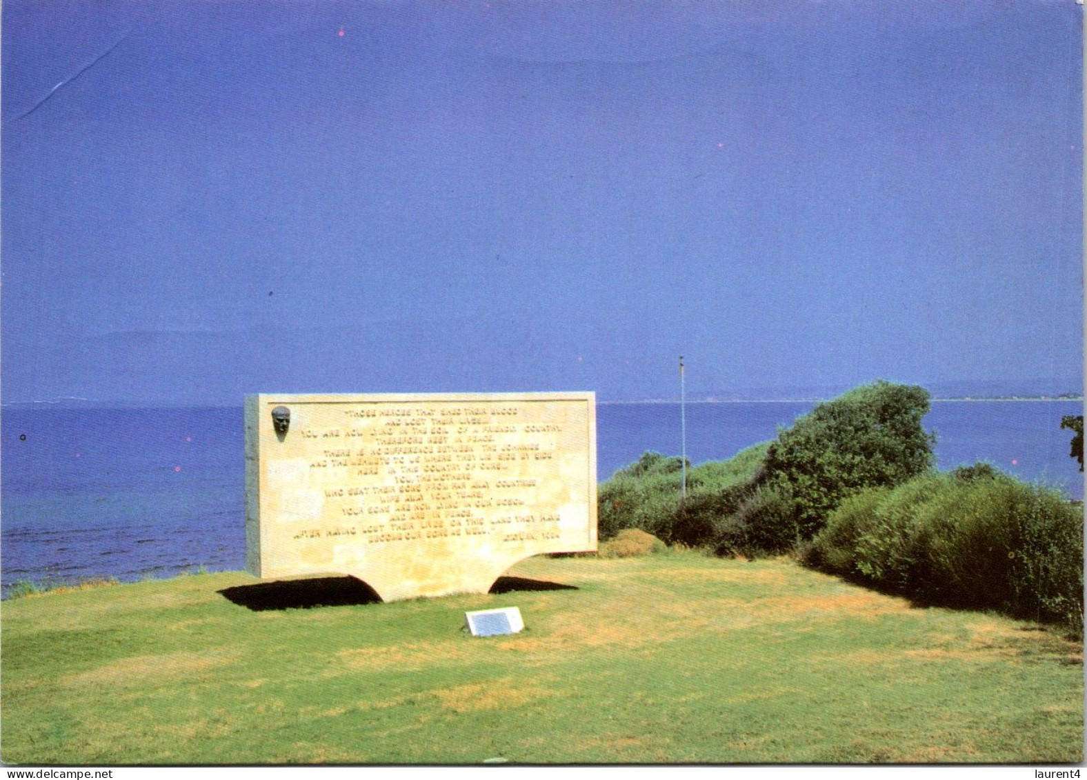 14-7-2023 (2 S 6) Turkey - Posted To Australia 1995 - ANZAC Cove Memorial - The Monument Epitaph To ANZAC - Fidji