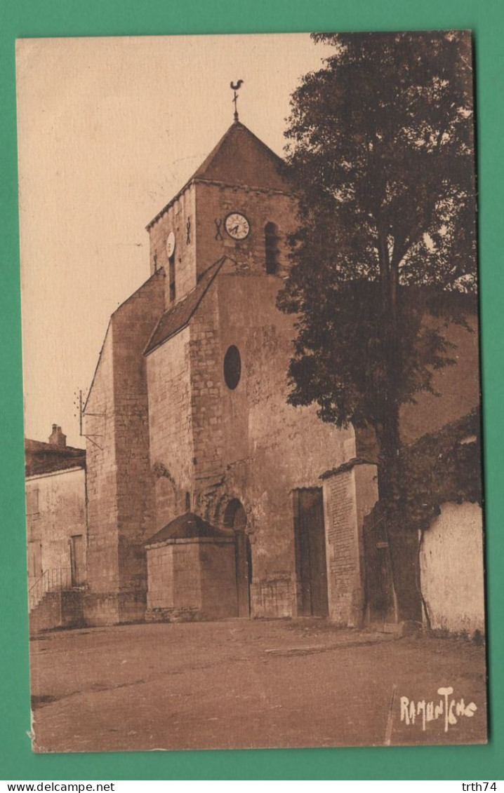 79 Mauze Sur Le Mignon église Edition Bergevin La Rochelle Ramuntcho Oblitération Cachet HOROPLAN 1938 - Mauze Sur Le Mignon