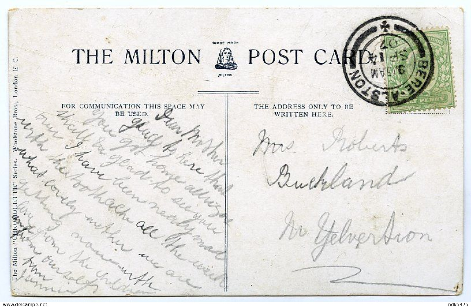 PLYMOUTH : DEVONPORT PARK / BERE ALSTON POSTMARK / YELVERTON, BUCKLAND (ROBERTS) - Plymouth