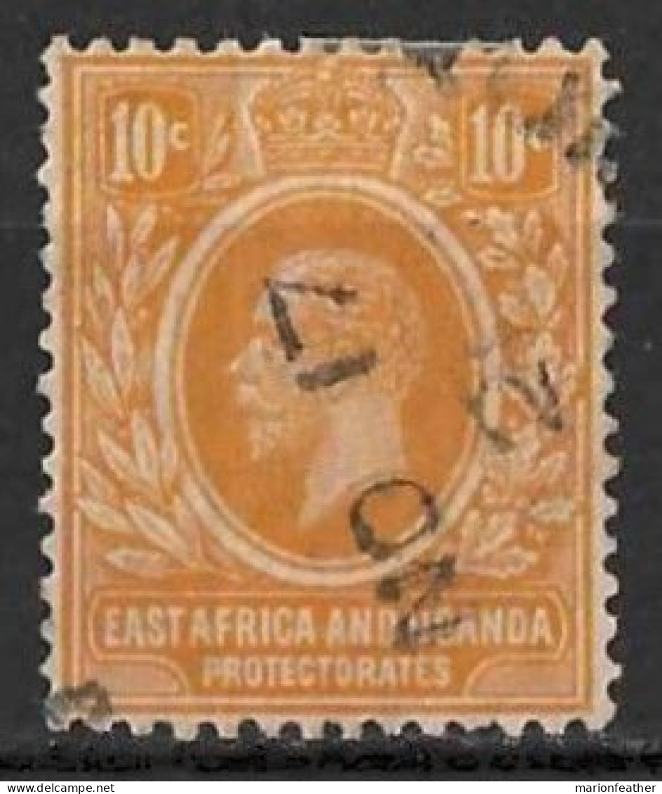 K.U.T.." EAST AFRICA & UGANDA. "..KING GEORGE V...(1910-36..).." 1912.."....10c...ORANGE......SG47a........VFU... - Protectoraten Van Oost-Afrika En Van Oeganda