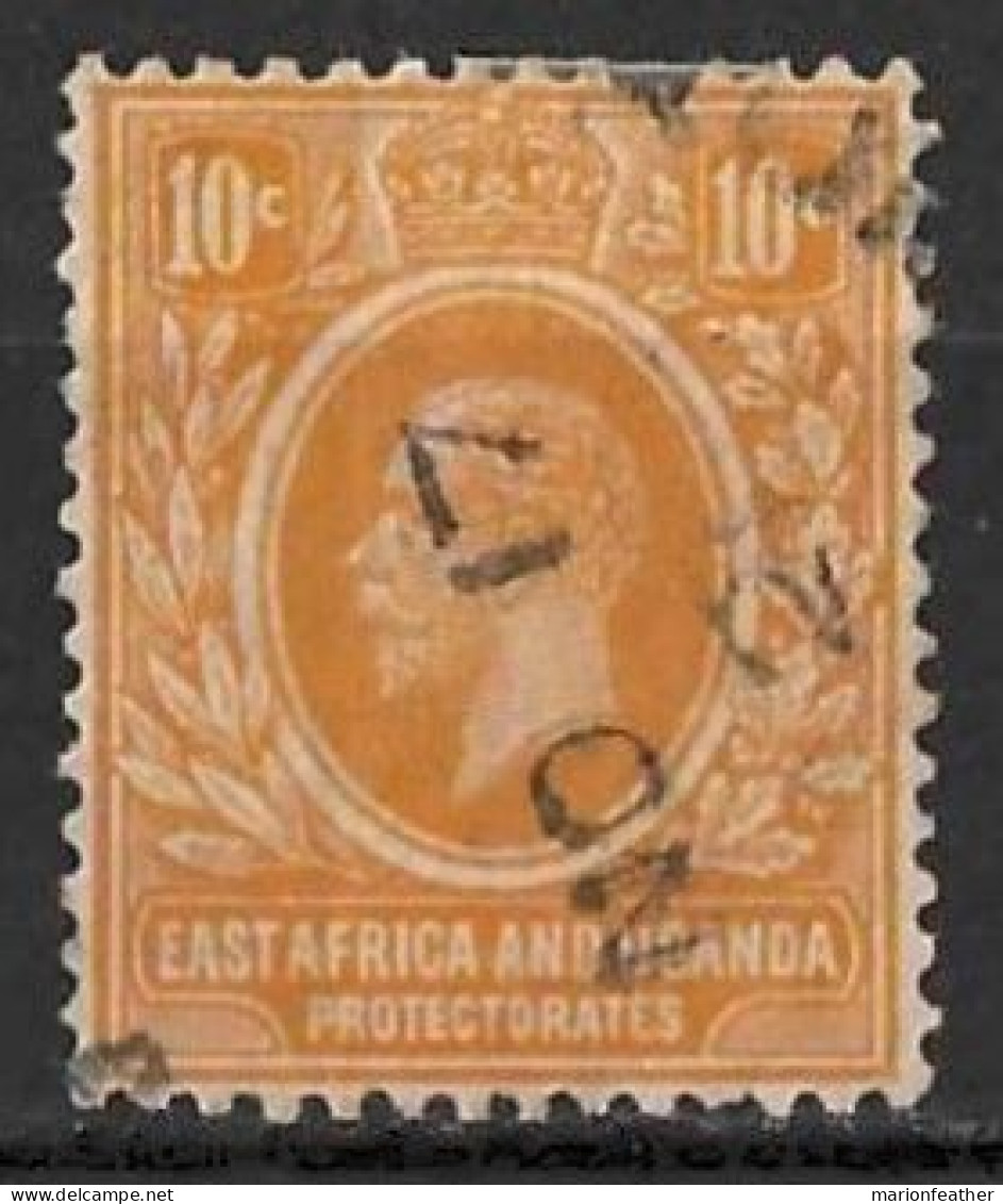 K.U.T.." EAST AFRICA & UGANDA. "..KING GEORGE V...(1910-36..).." 1912.."....10c...ORANGE......SG47a........VFU... - East Africa & Uganda Protectorates