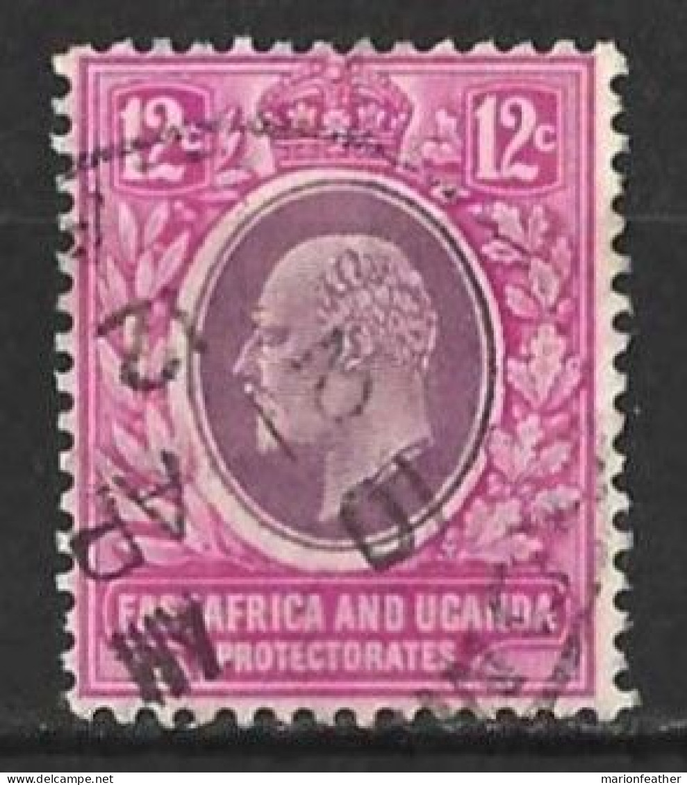 K.U.T..." EAST AFRICA & UGANDA.."....KING EDWARD VII...(1901-10..)...." 1907.."....12c.....SG38.......VFU. - East Africa & Uganda Protectorates