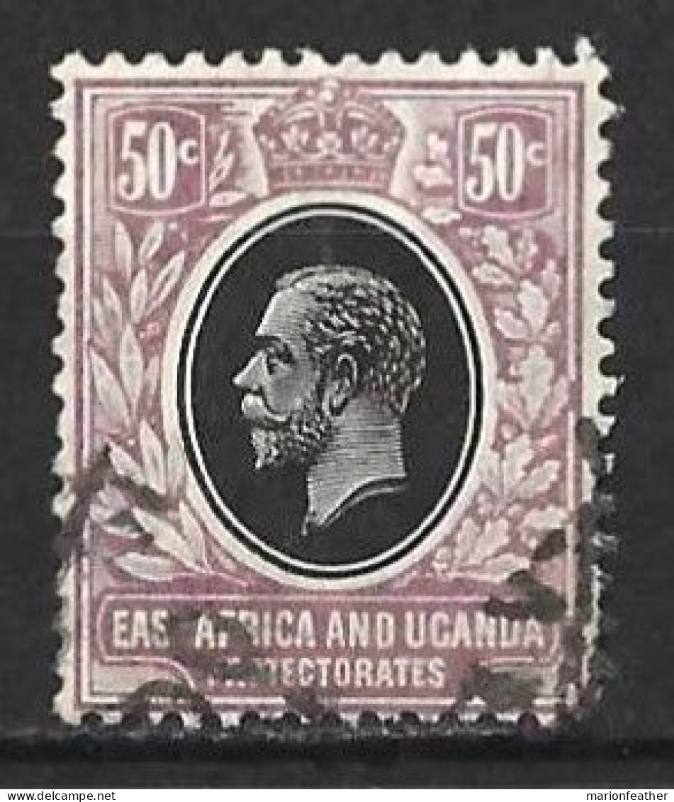 K.U.T..." EAST AFRICA & UGANDA..".KING GEORGE  V..(1910-36.)...." 1912.."...50c......SG51...SHORT CORNER PERF....USED... - Protectorados De África Oriental Y Uganda