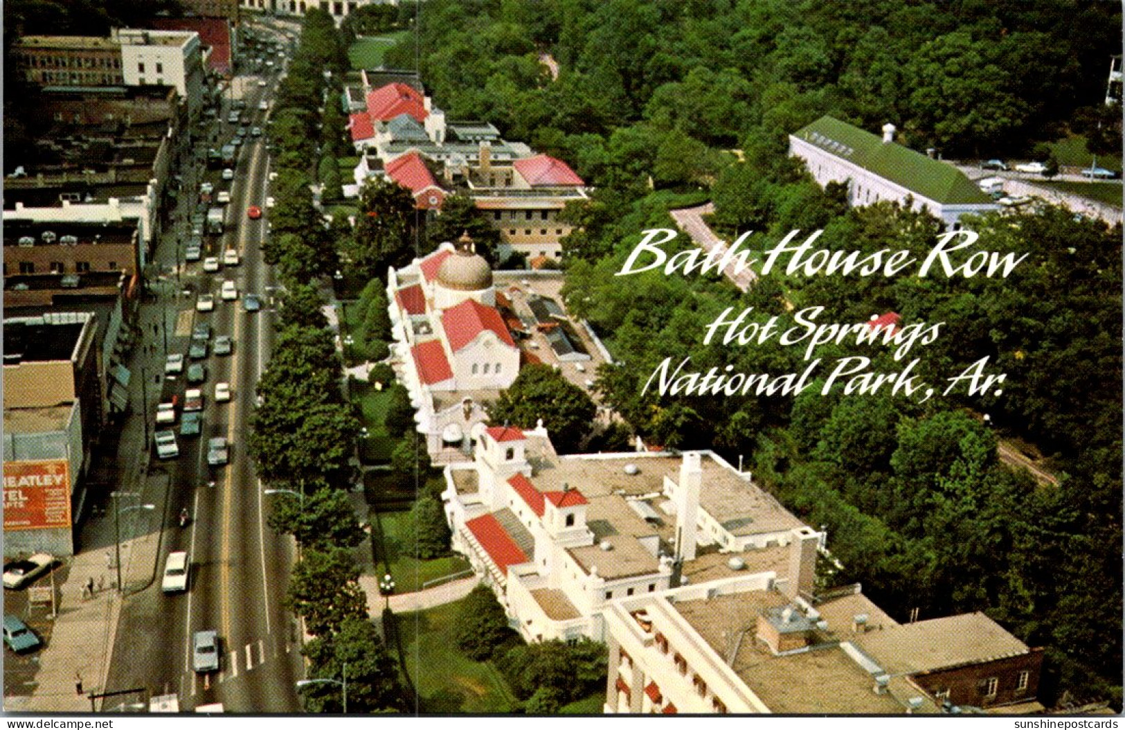 Arkansas Hot Springs Aerial View Bath House Row - Hot Springs