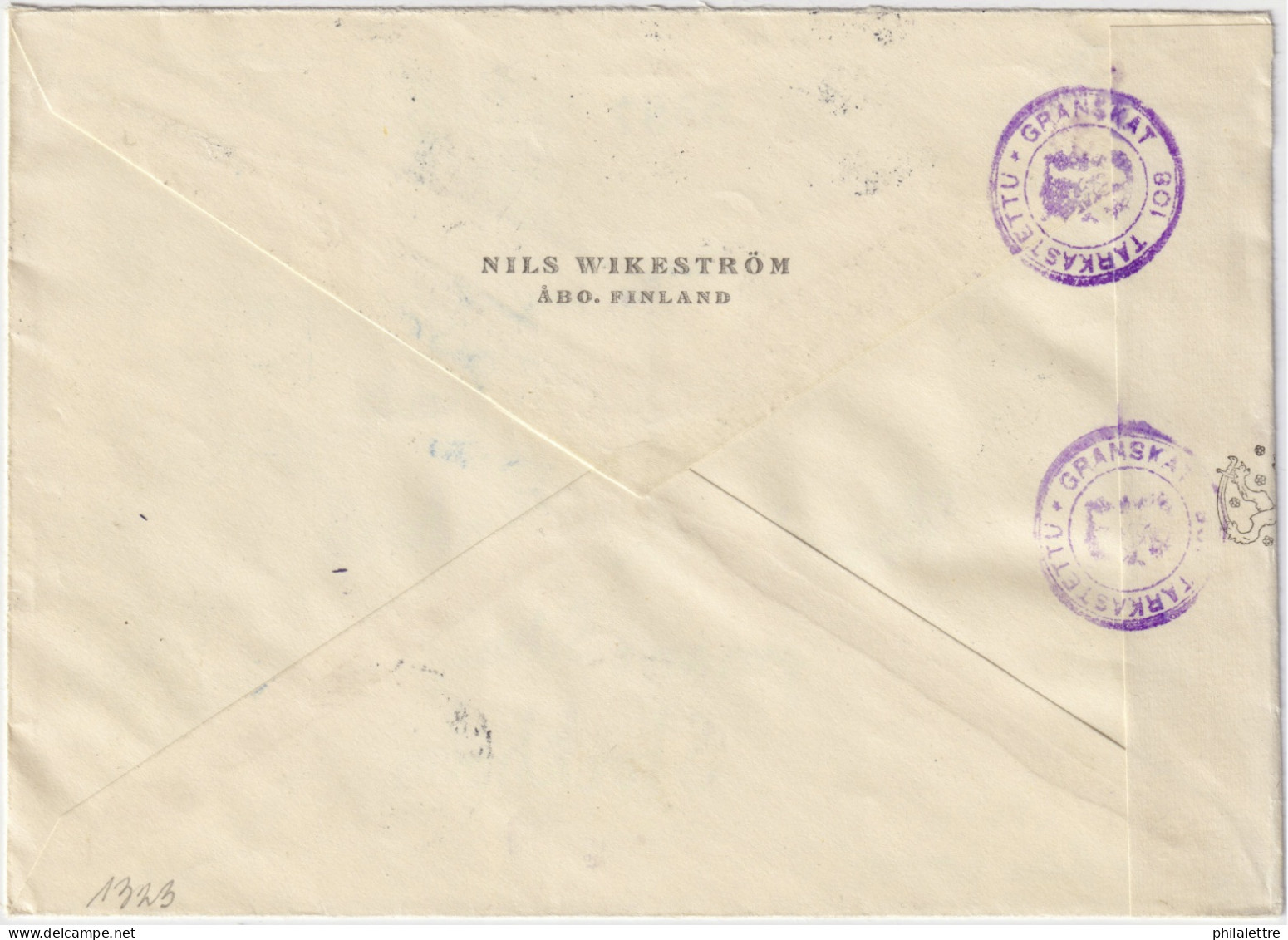 FINLAND - 1945 - Facit F290/4 Sports Set On Registered First Day Cover (April 16 "TURKU / ABO") To Stockholm - Censored - FDC