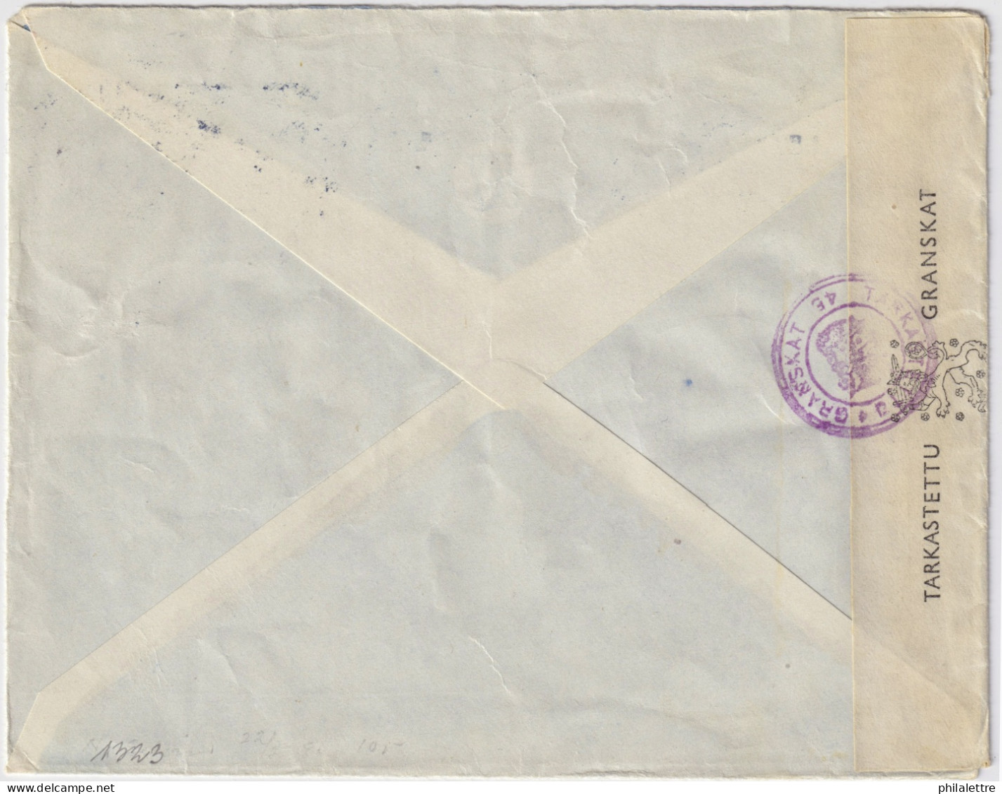 FINLAND - 1945 - Facit F258, F295 & F296 Red Cross (1942 & 45 Issues) On Censored Cover From HELSINKI To MOTALA, Sweden - Cartas & Documentos