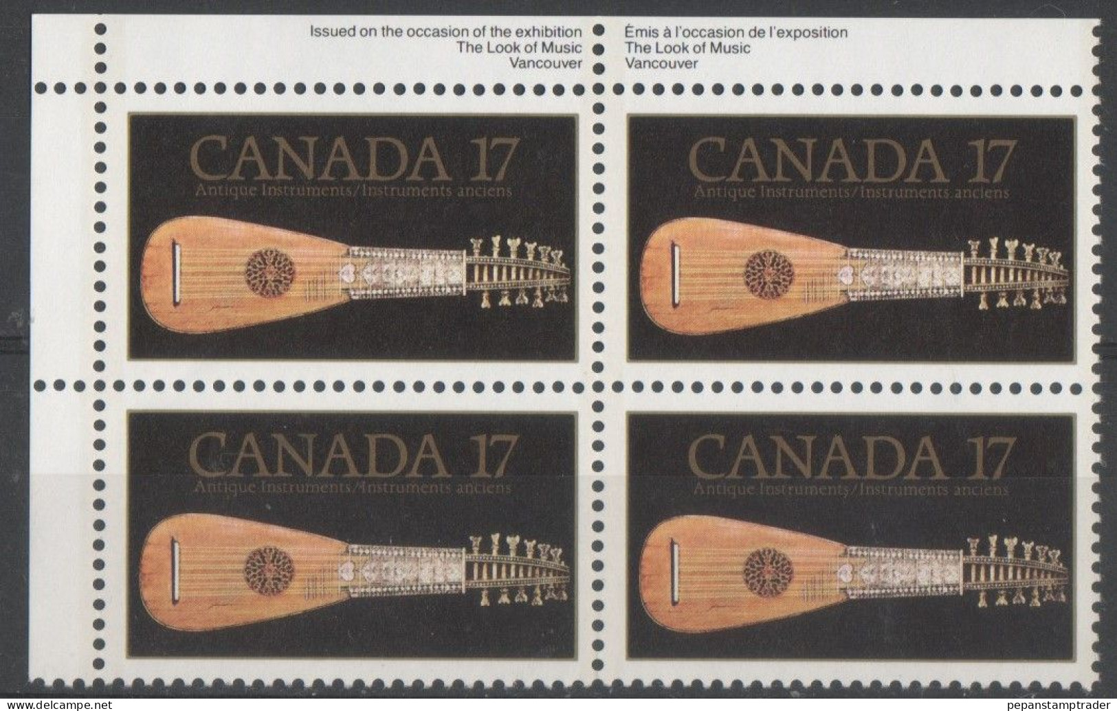 Canada - #878 - MNH Block  Of 4 - Num. Planches & Inscriptions Marge