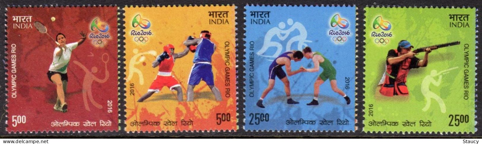 INDIA 2016 Games Of XXXI Olympiad, Rio Olympic Games 4v SET MS MNH As Per Scan - Sommer 2016: Rio De Janeiro