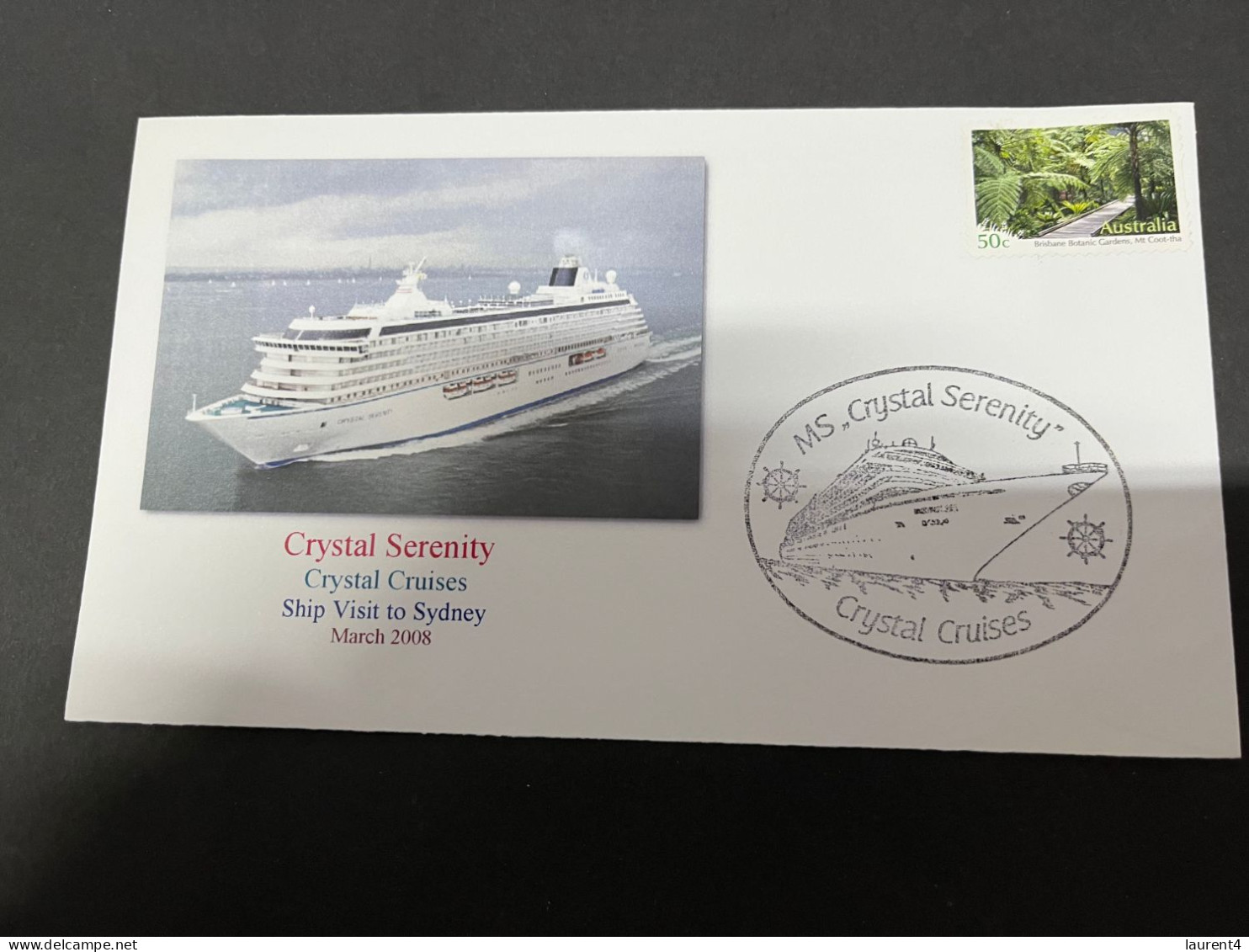 14-7-2023 (2 S 9) Cruise Ship Cover - Crystal Serenity (2008) 2 Of 10 - Autres (Mer)