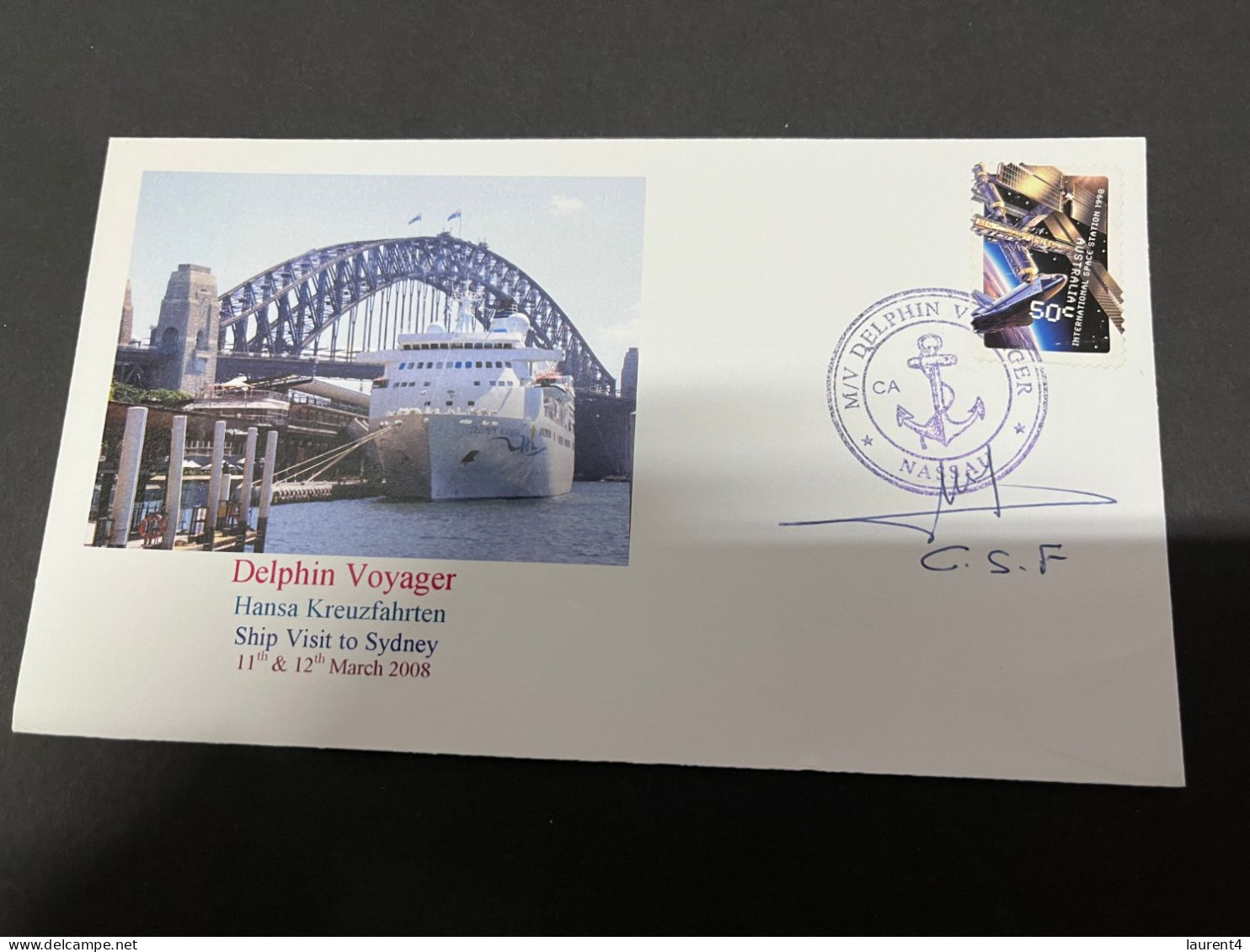 14-7-2023 (2 S 9) Cruise Ship Cover - Delphin Voyager (signed By Captain) (2008) - Of 10 - Autres (Mer)