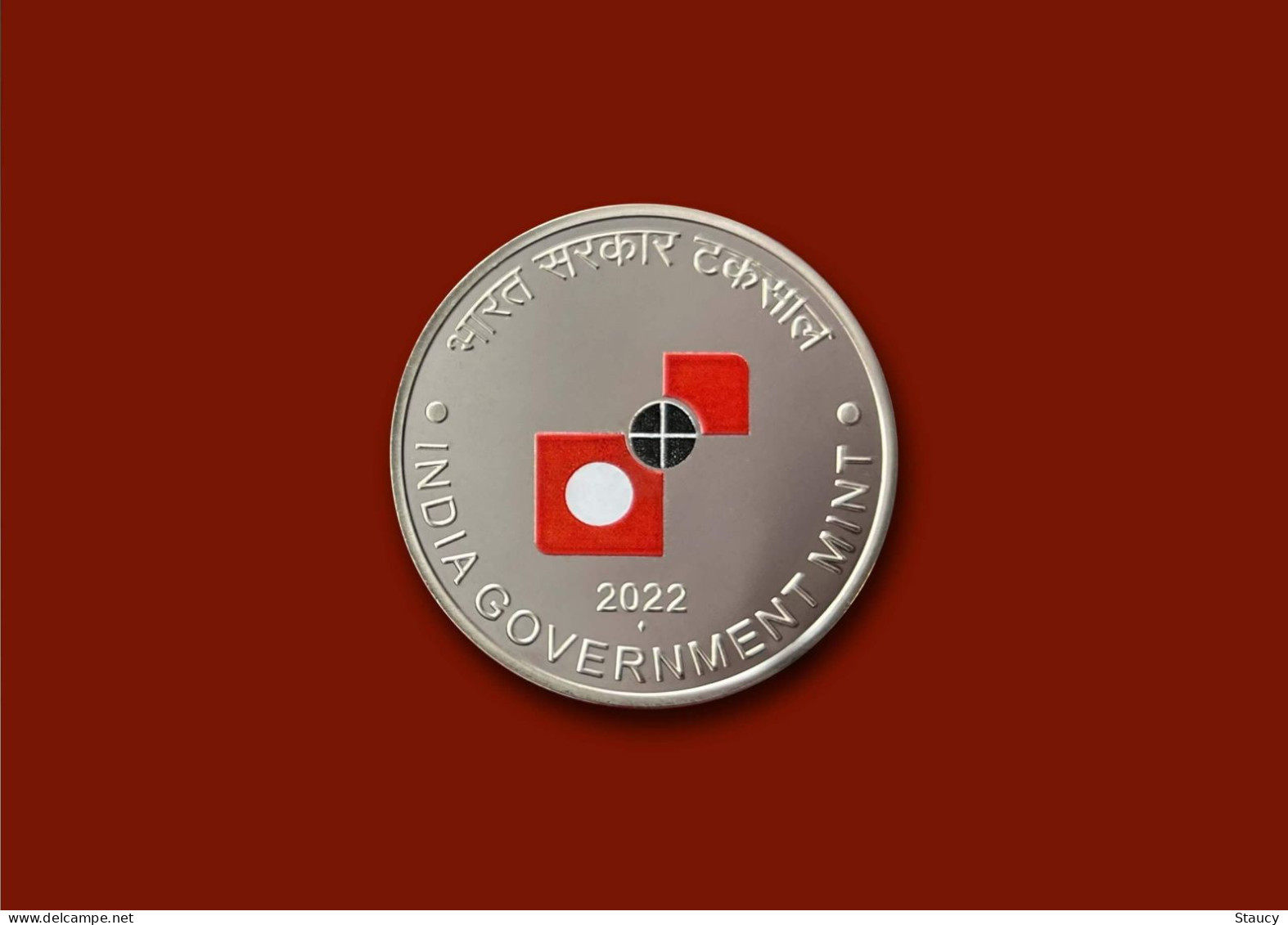 INDIA 2022 Panchatantra Colour Souvenir Coin On Deer “The True Friends” Folder Packing UNC As Per Scan - Ficción & Especímenes