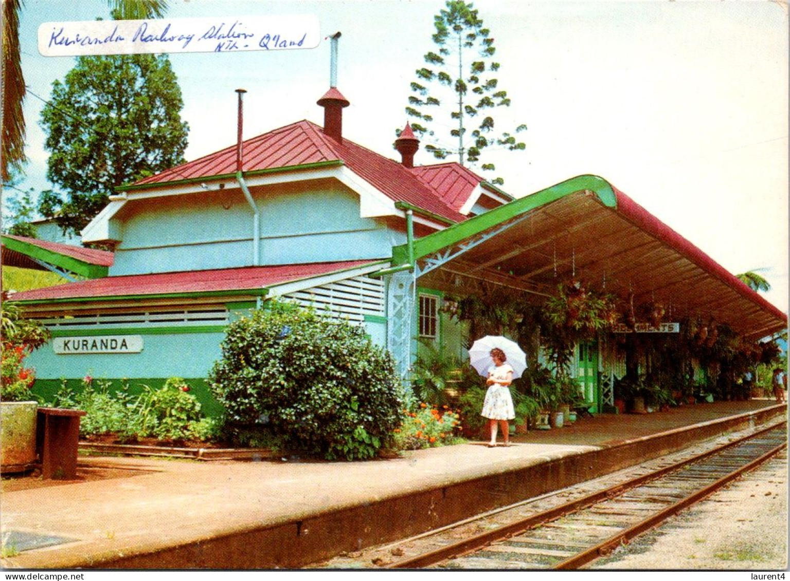 14-7-2023 (2 S 10) Australia - QLD -  Kuranda Railway Station (posted With Bird Stamp 1979) + Special Cairns Postmark - Altri & Non Classificati