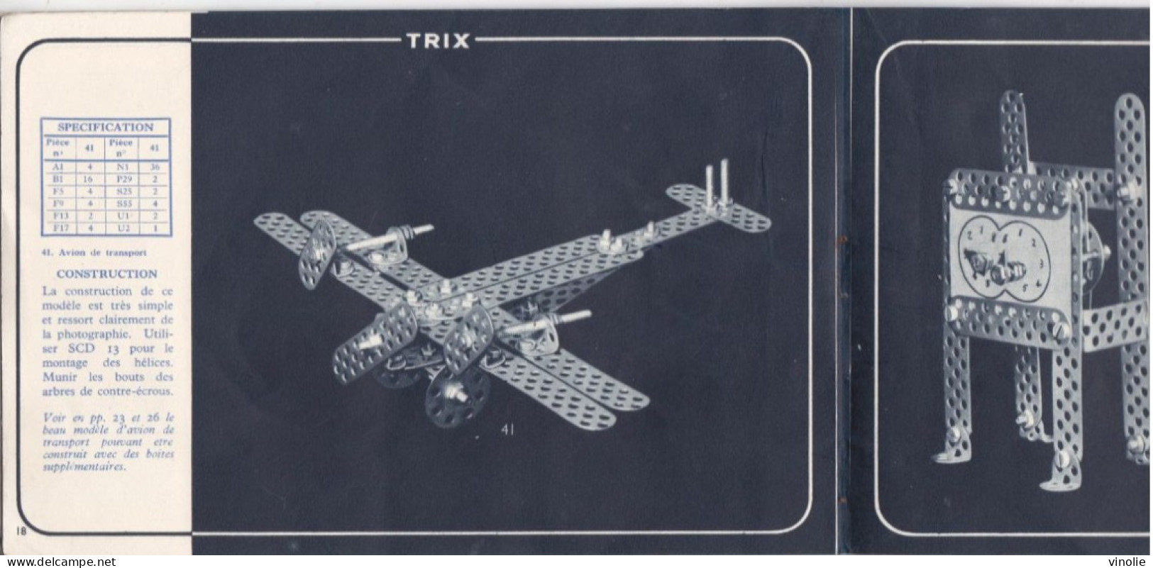 PIE-T-GF-BRA-23-813 : CATALOGUE  DU JEU DE CONSTRUCTION TRIX. RICHEMENT ILLUSTRE. - Otros & Sin Clasificación