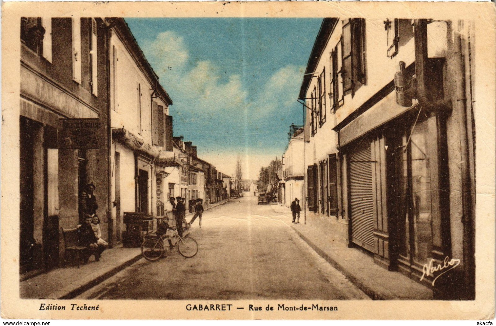 CPA Gabarret Rue De La Mont-de-Marsan (1275250) - Gabarret