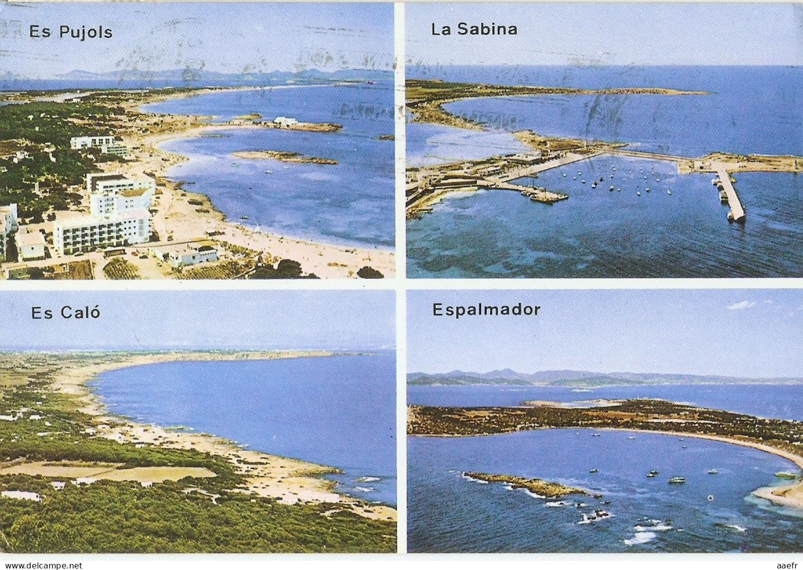 CP Espagne 1979 -  Formentera, Multivues - Plages - Formentera